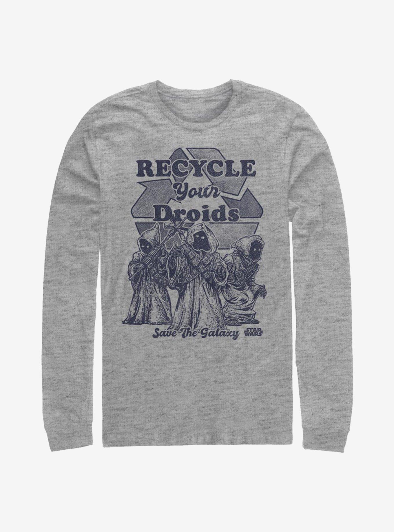 Star Wars Recycle Your Droids Long-Sleeve T-Shirt, ATH HTR, hi-res