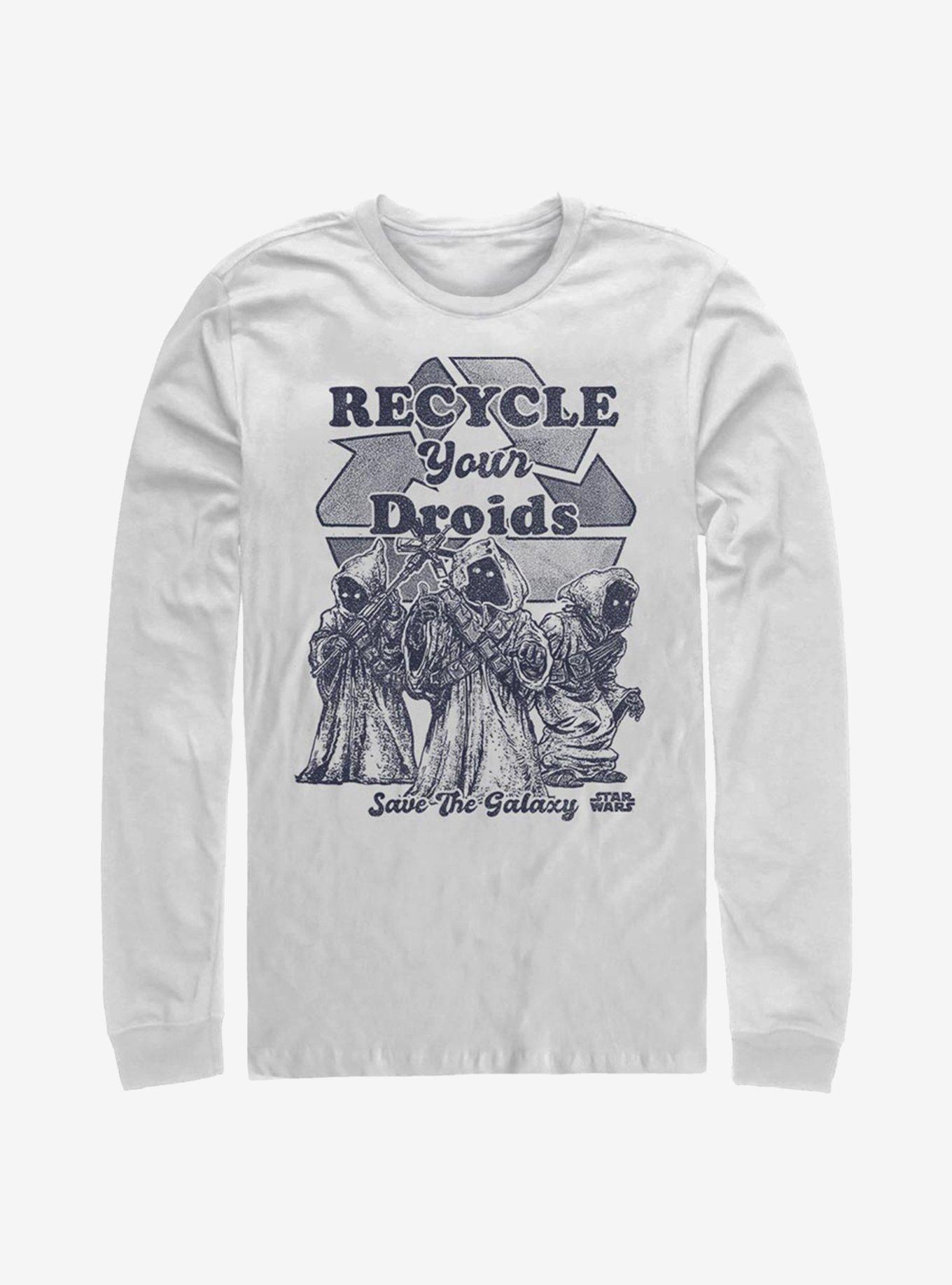 Star Wars Recycle Your Droids Long-Sleeve T-Shirt, WHITE, hi-res