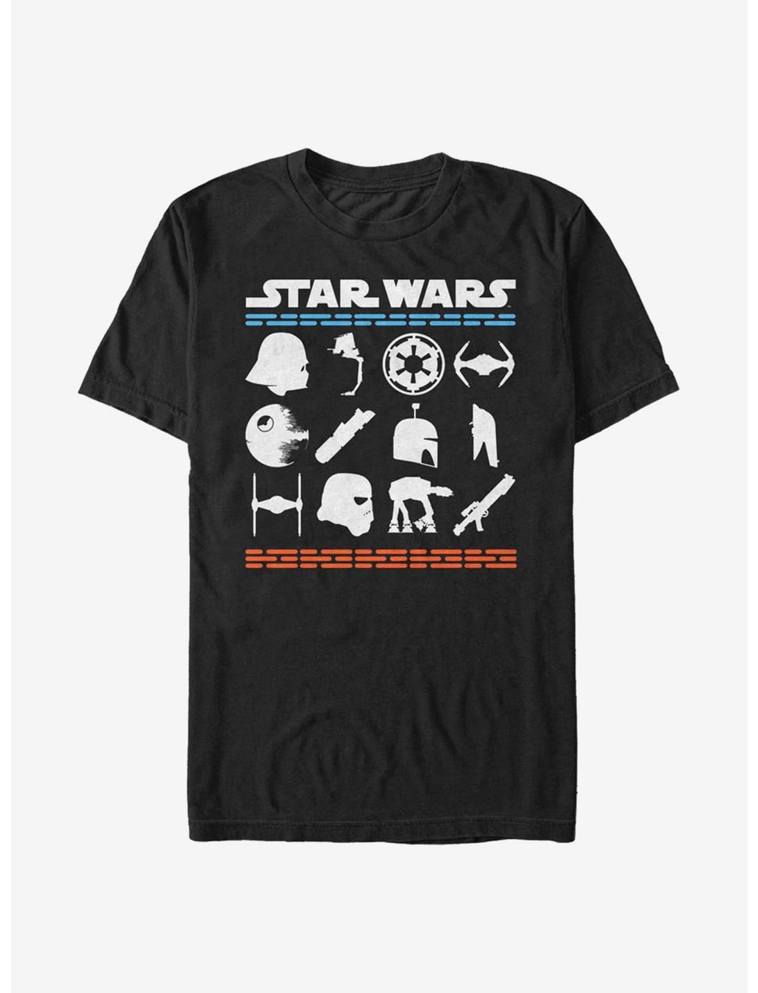 Star Wars Lucas Film Stacked T-Shirt, BLACK, hi-res