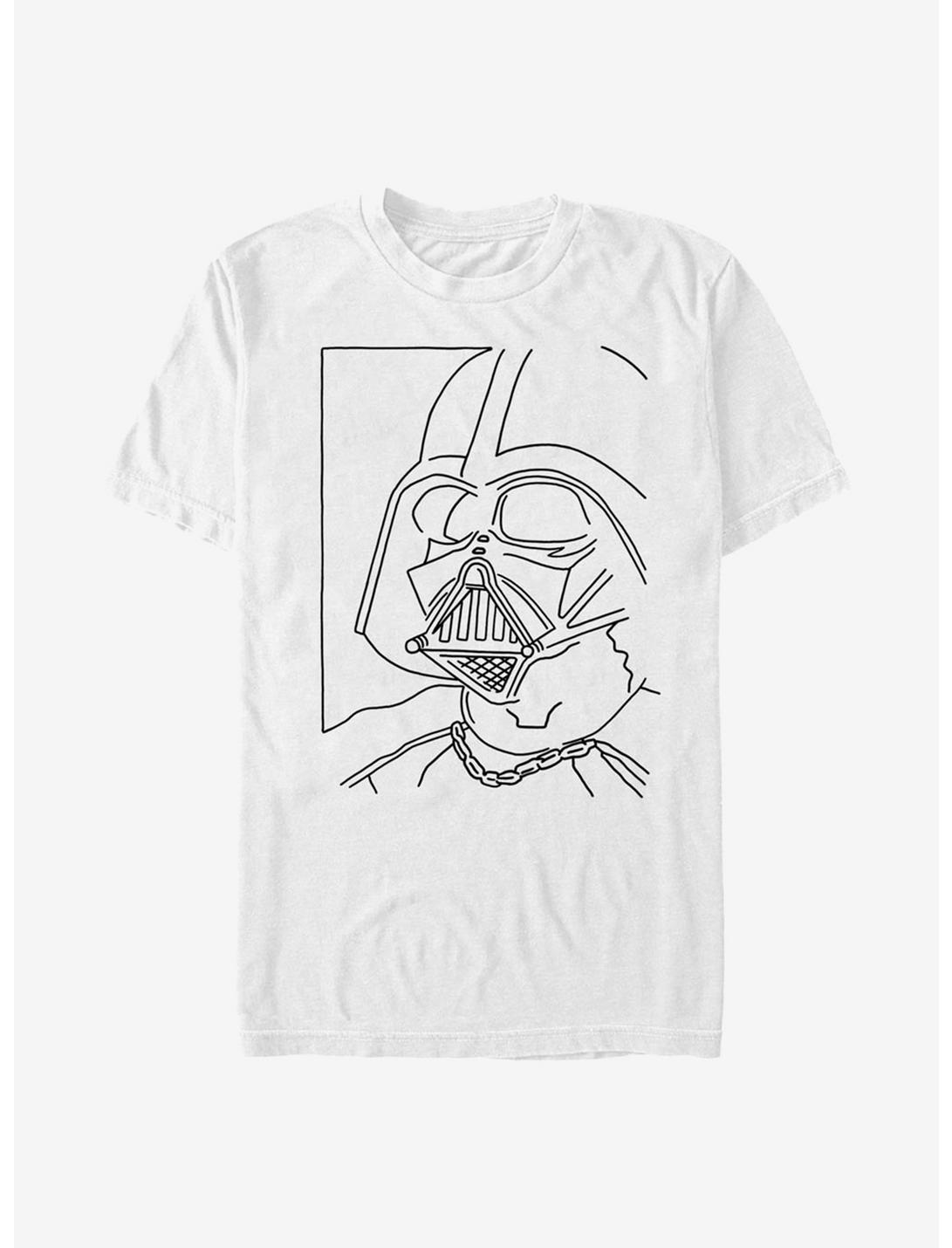Star Wars Vader Line T-Shirt, WHITE, hi-res