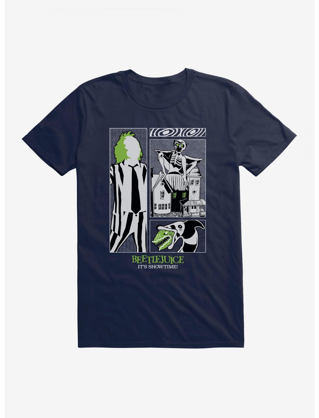 Beetlejuice It's Showtime! T-Shirt, MIDNIGHT NAVY, hi-res