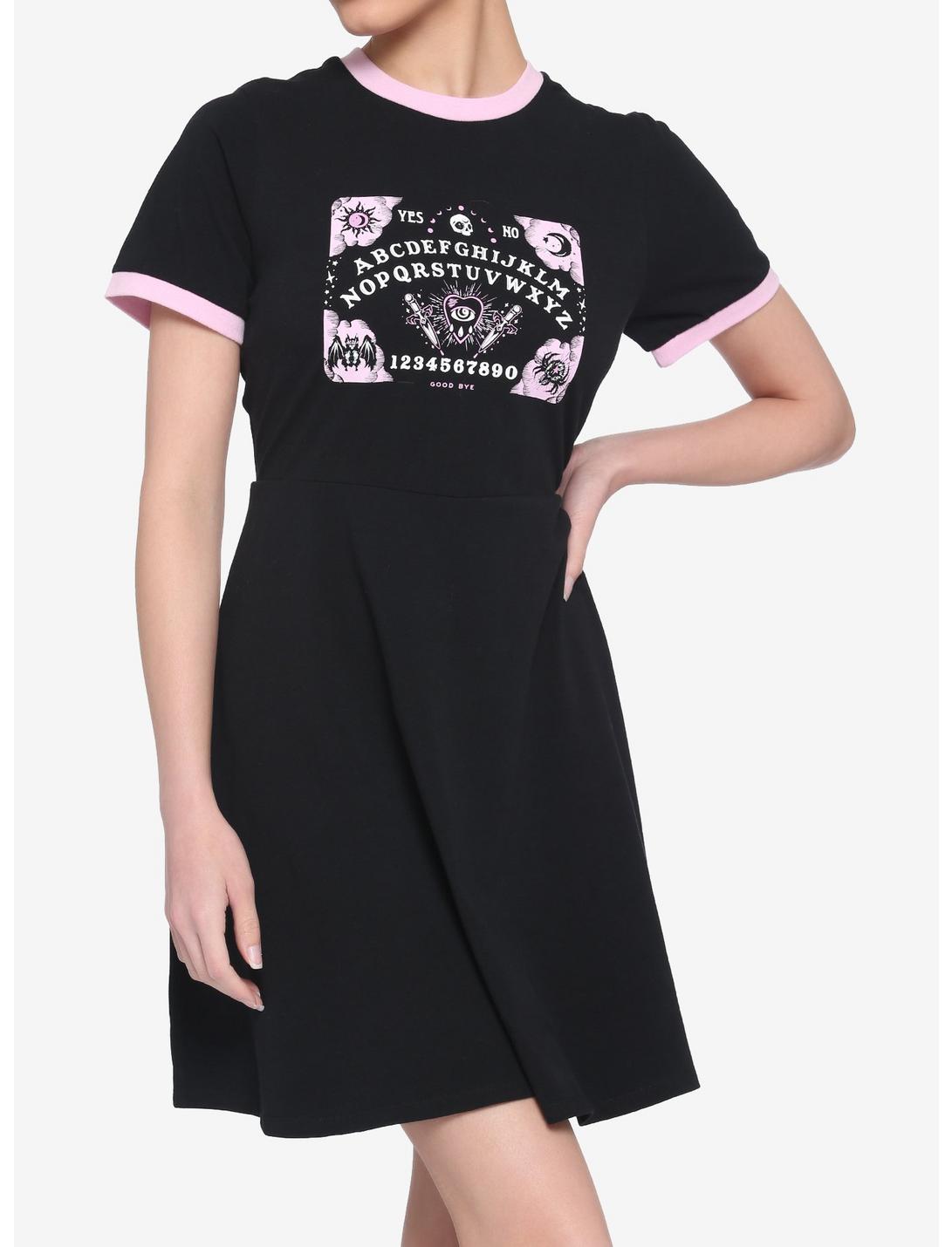 Black & Pink Spirit Board Ringer Dress, BLACK, hi-res