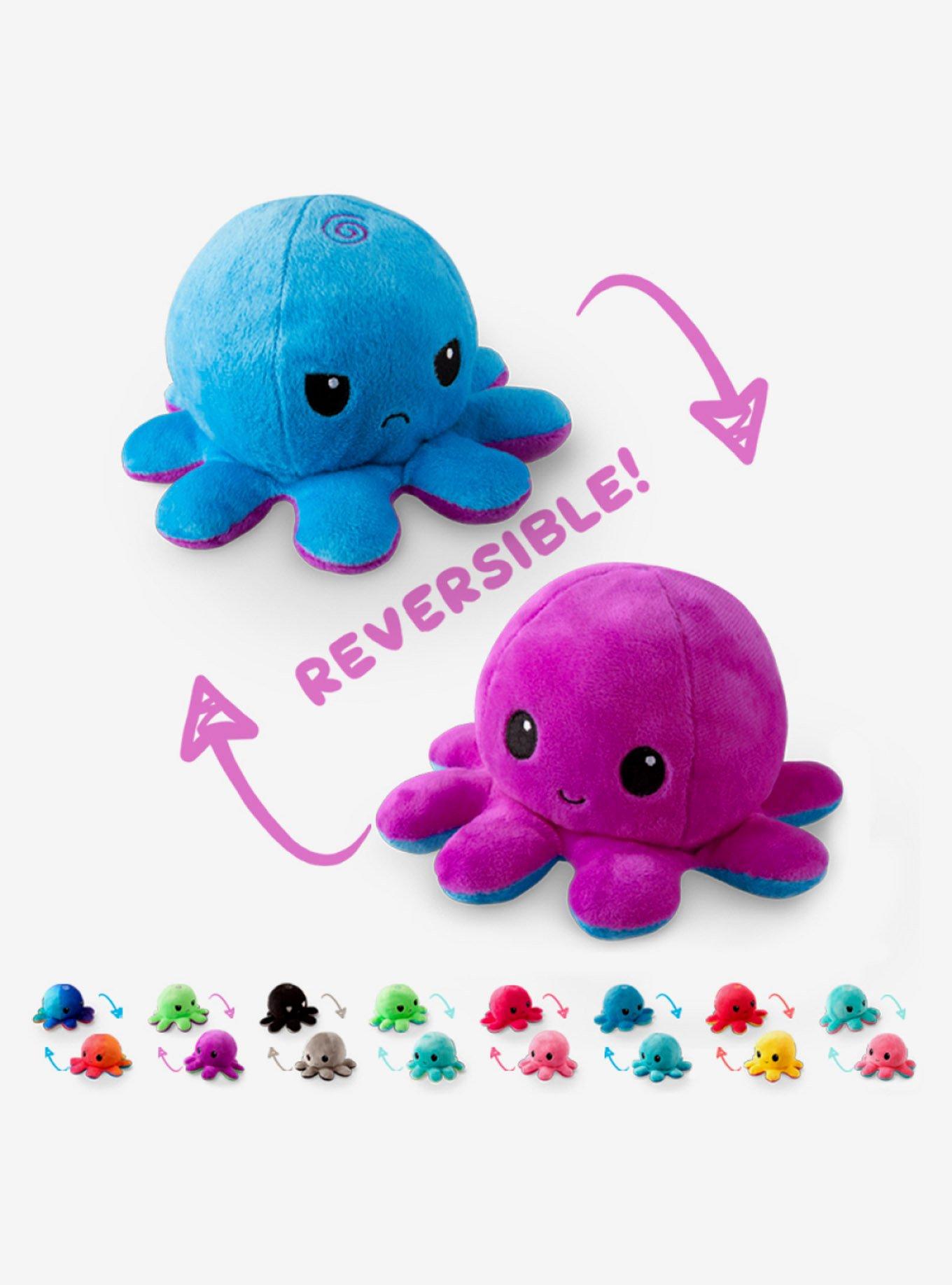 Chibipuff Octopus Reversible Blue & Purple Plush, , hi-res
