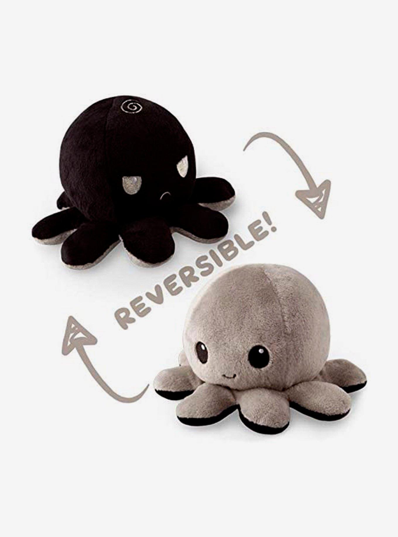 Chibipuff Octopus Reversible Grey & Black Plush, , hi-res