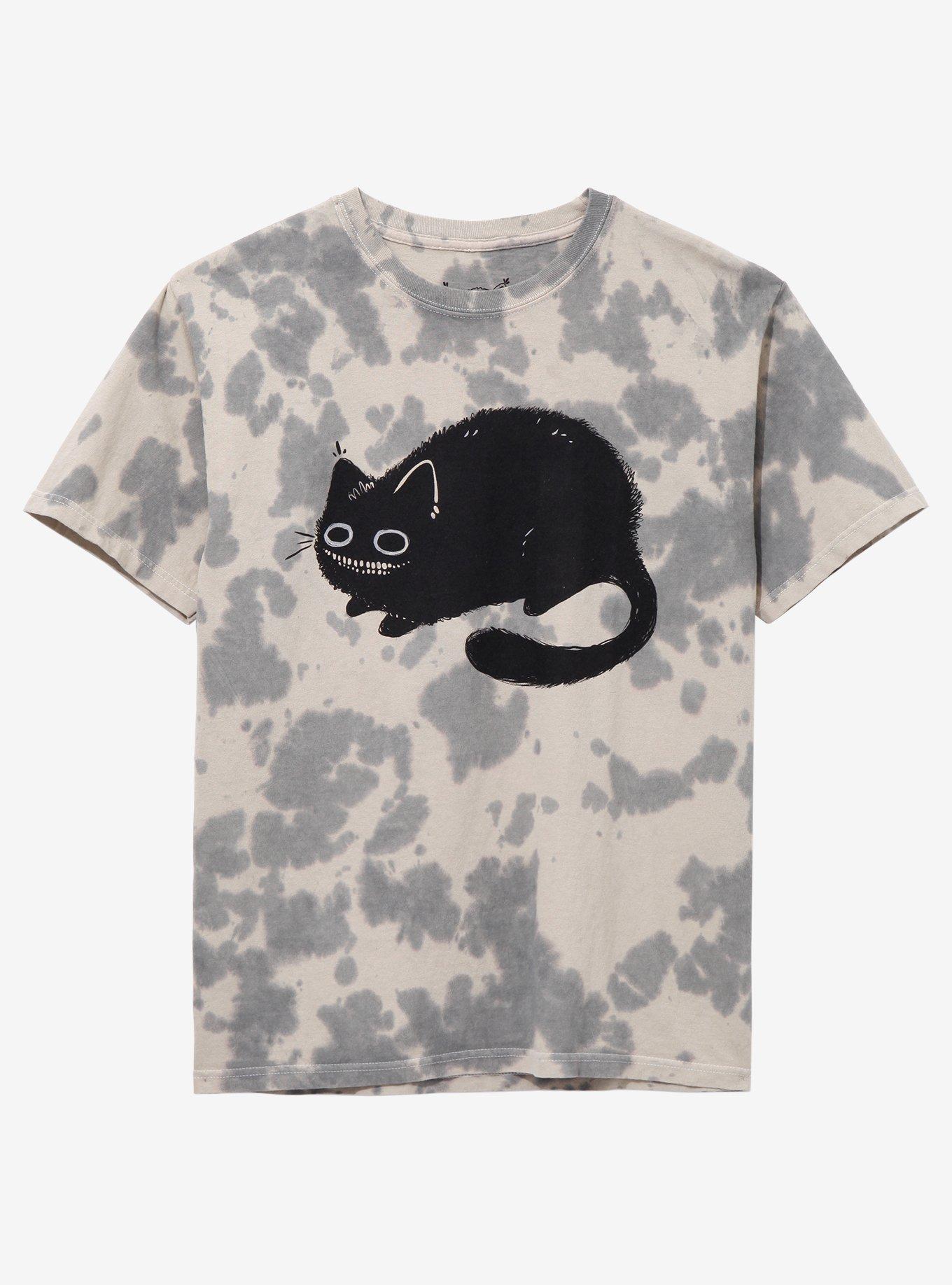 Tie Dye Rip Cat Shirt RIPNDIP Lord Angel White Blue Tie Dye Crop