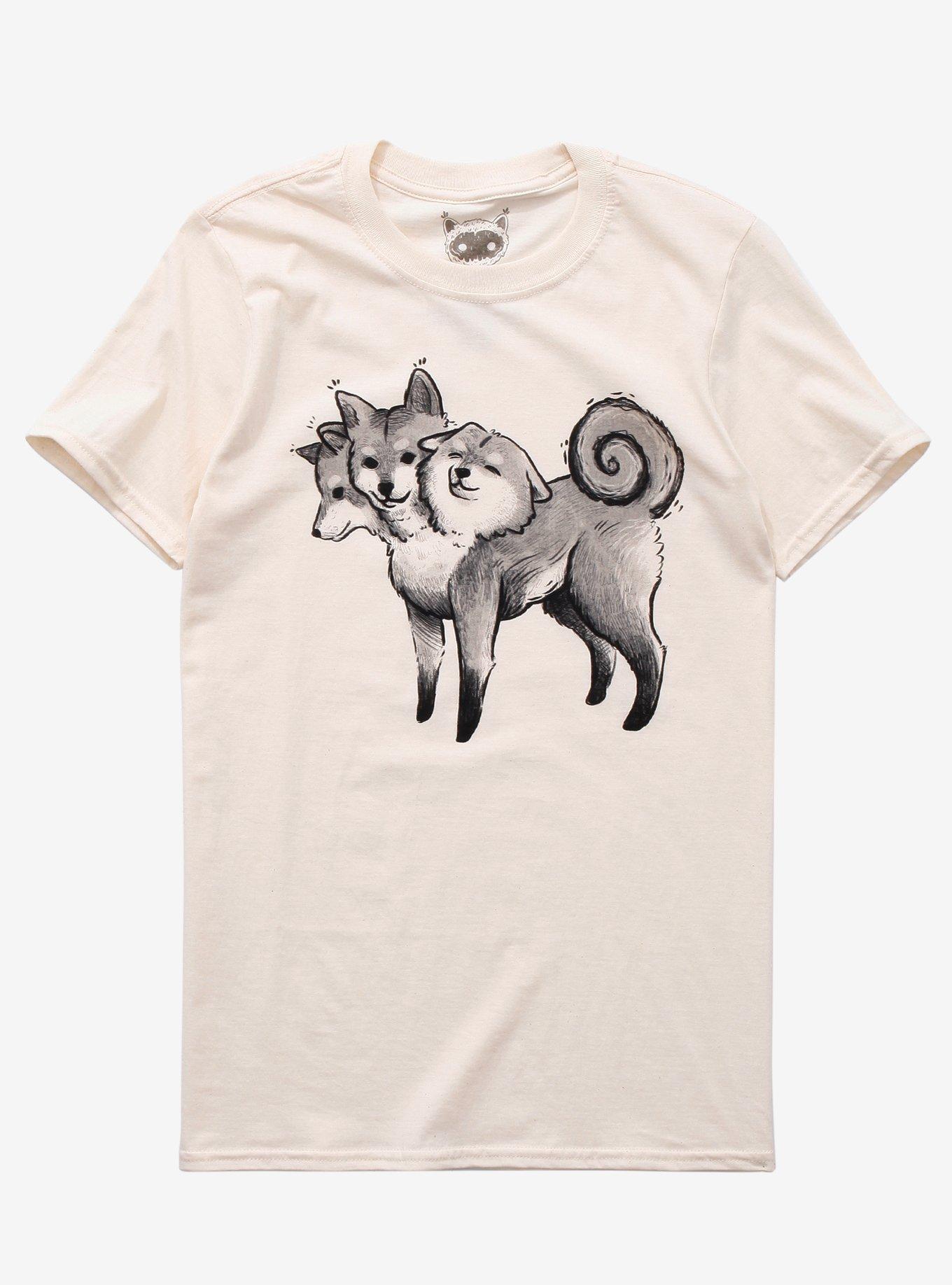 Three-Headed Shiba T-Shirt By Guild Of Calamity | Hot Topic