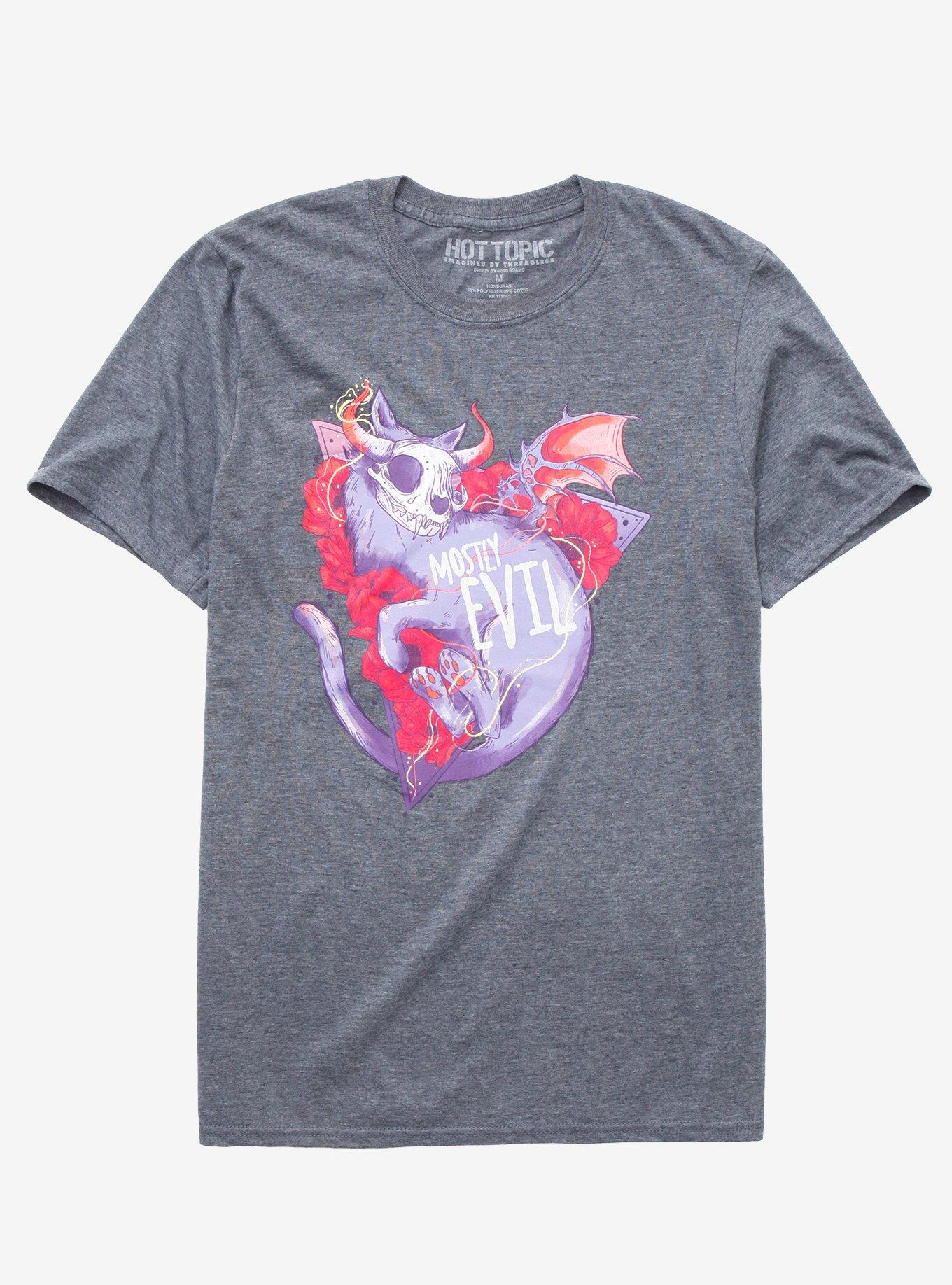 Mostly Evil Demon Cat T-Shirt By Jess Adams, MULTI, hi-res