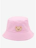 Teddy Bear Patch Pink Bucket Hat, , hi-res