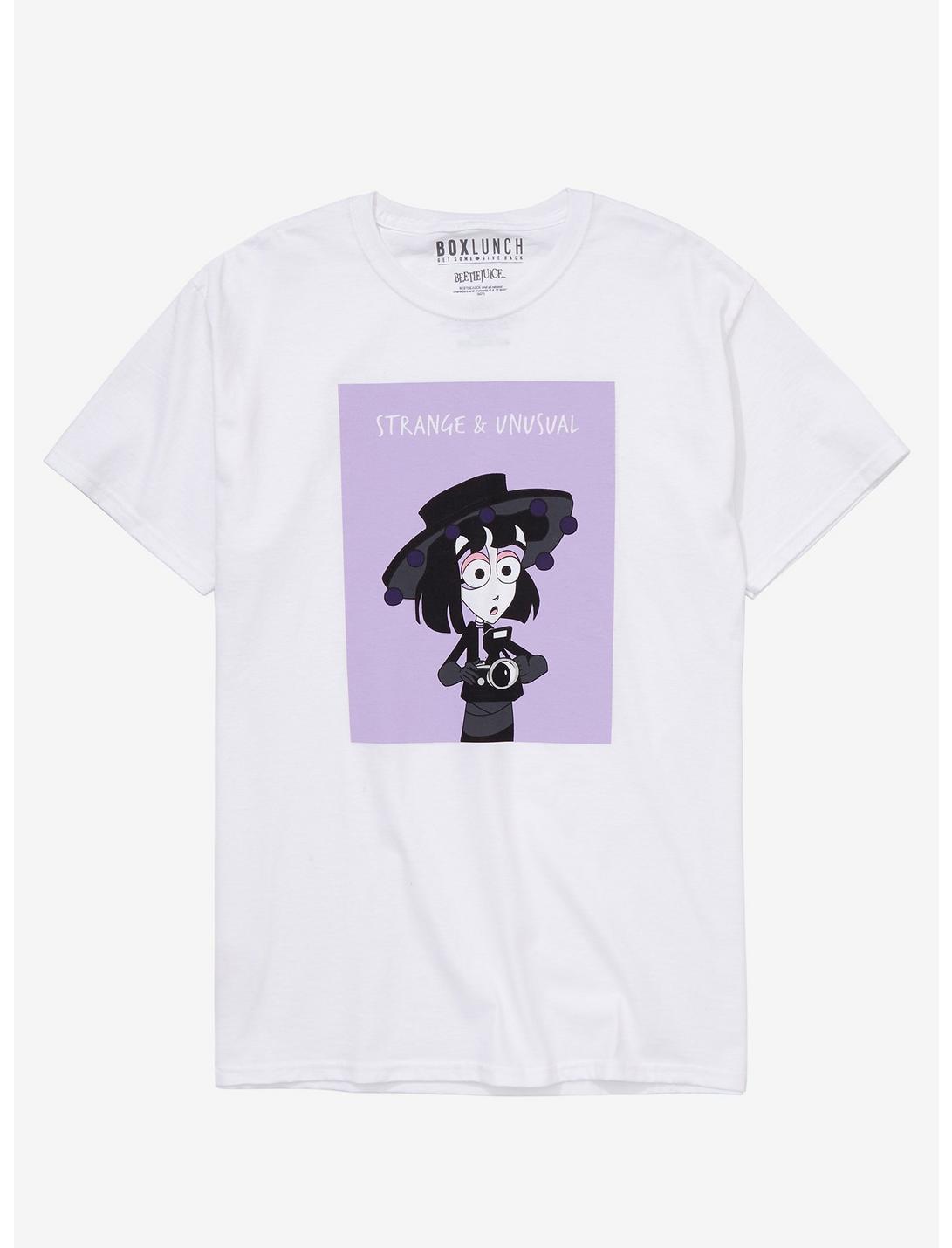 Beetlejuice Lydia Strange and Unusual Women’s T-Shirt - BoxLunch Exclusive, OFF WHITE, hi-res