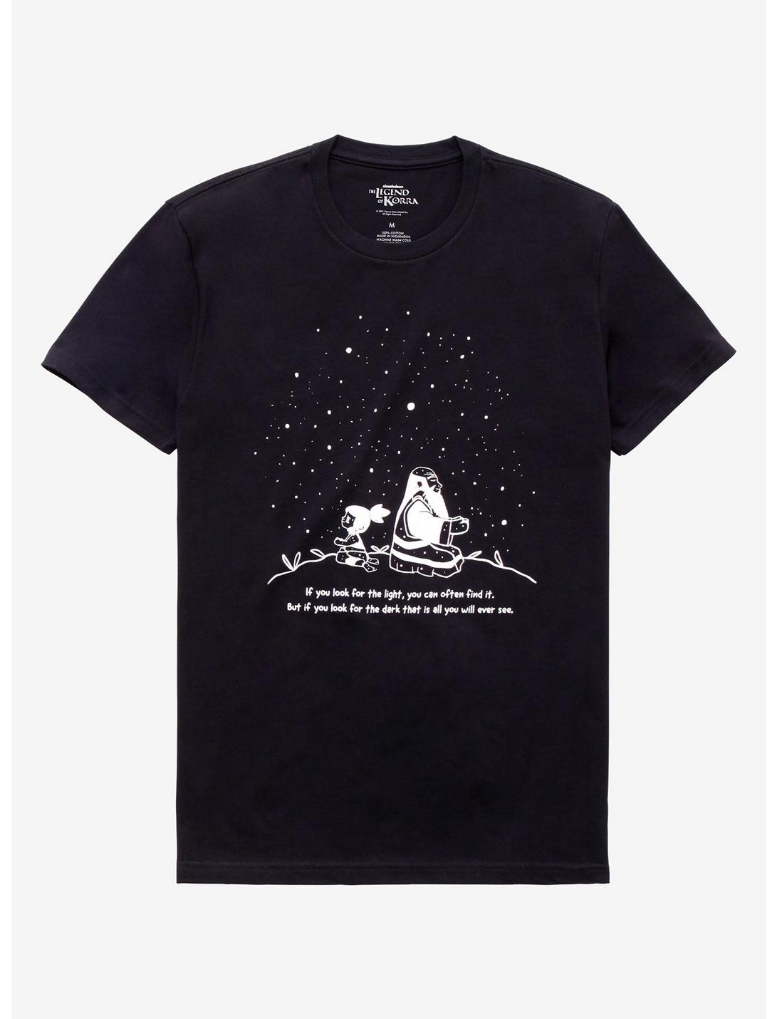 The Legend of Korra Look For the Light Quote T-Shirt - BoxLunch Exclusive, BLACK, hi-res