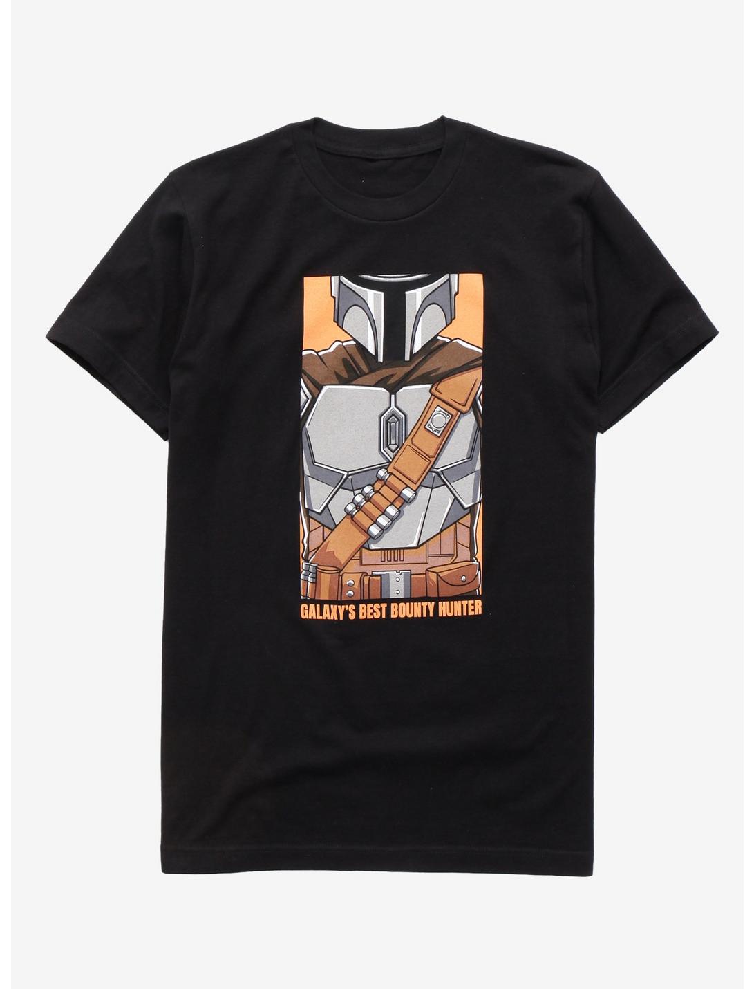 Star Wars The Mandalorian Galaxy's Best Bounty Hunter T-Shirt - BoxLunch Exclusive, BLACK, hi-res