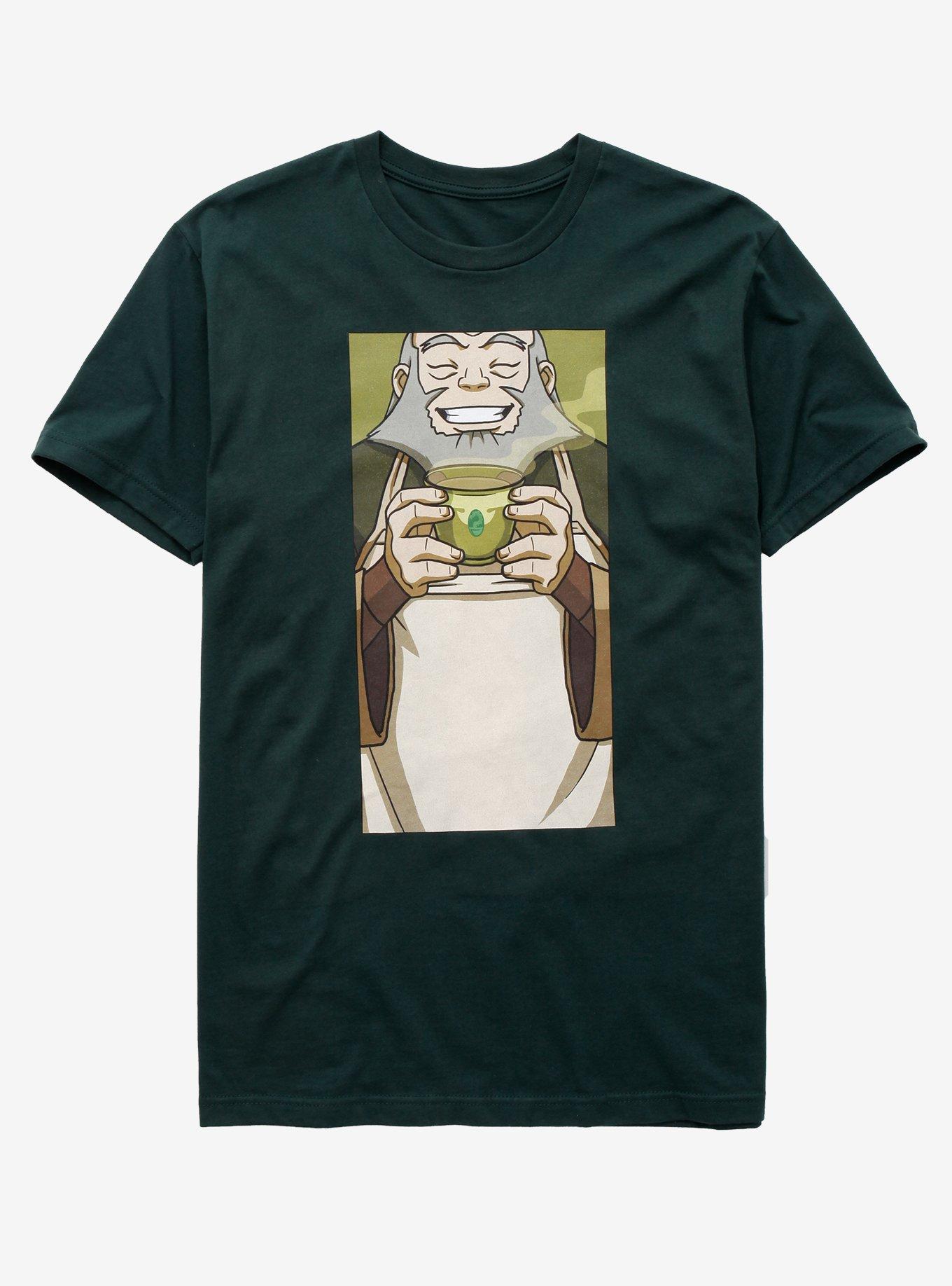 Avatar: The Last Airbender Uncle Iroh with Tea T-Shirt - BoxLunch Exclusive, GREEN, hi-res