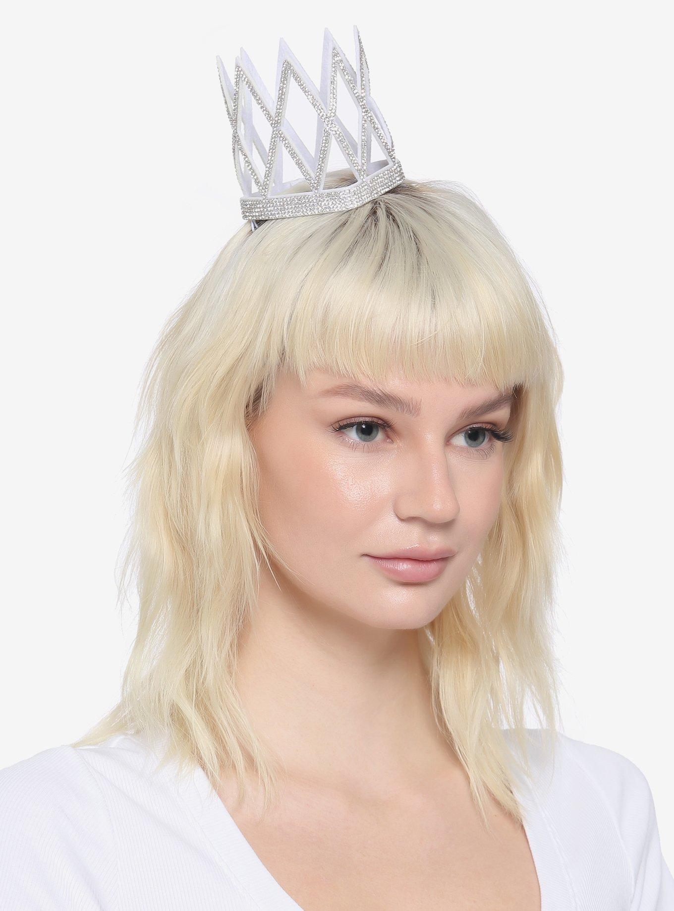 White Rhinestone Mini Crown, , hi-res