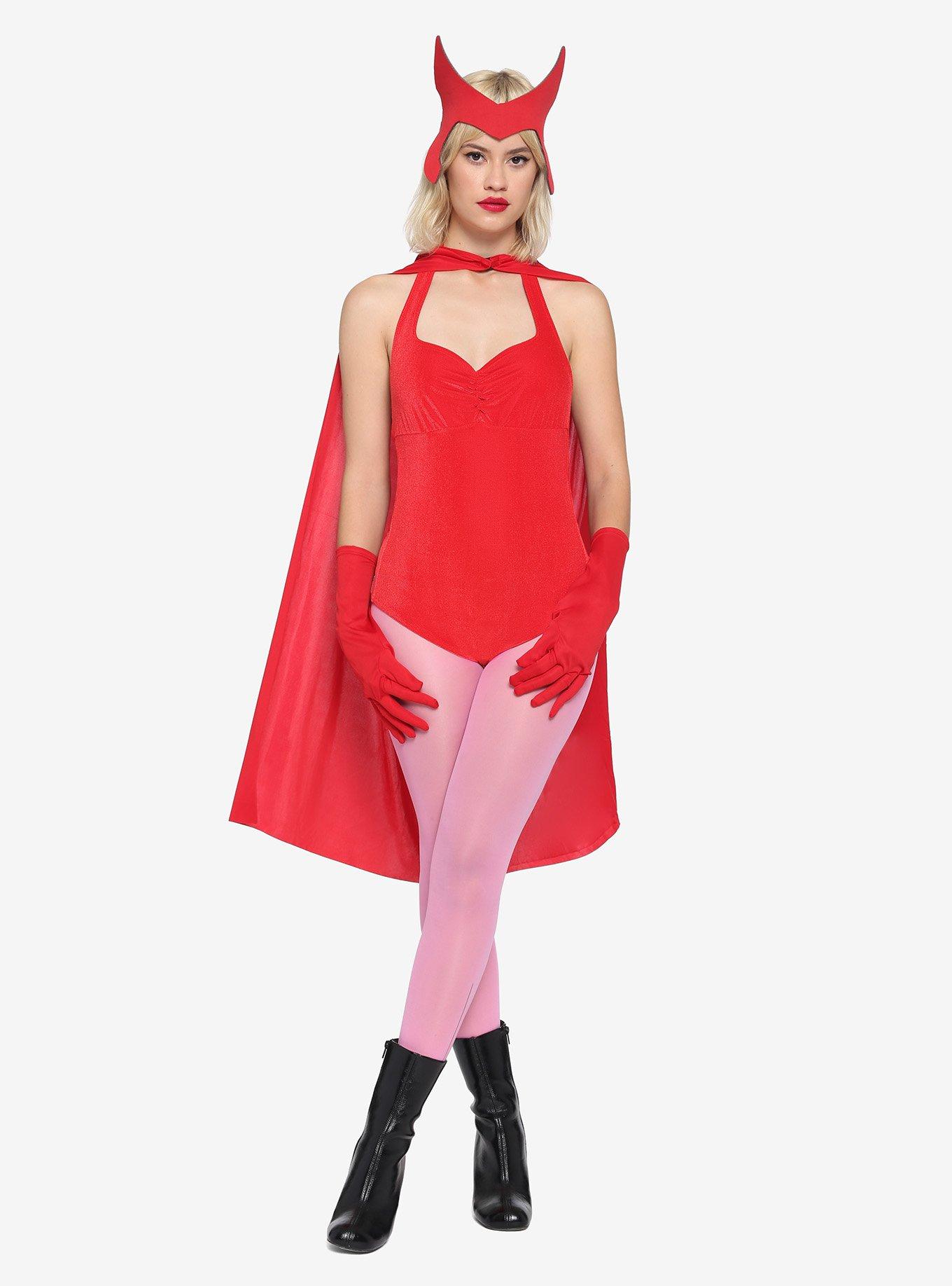 Superheroine Halloween Scarlet Cosplay Witch Costume High Quality Vision  Wanda Maximoff Battle Outfit