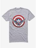 Marvel The Falcon And The Winter Soldier Falcon Captain America T-Shirt, HEATHER, hi-res