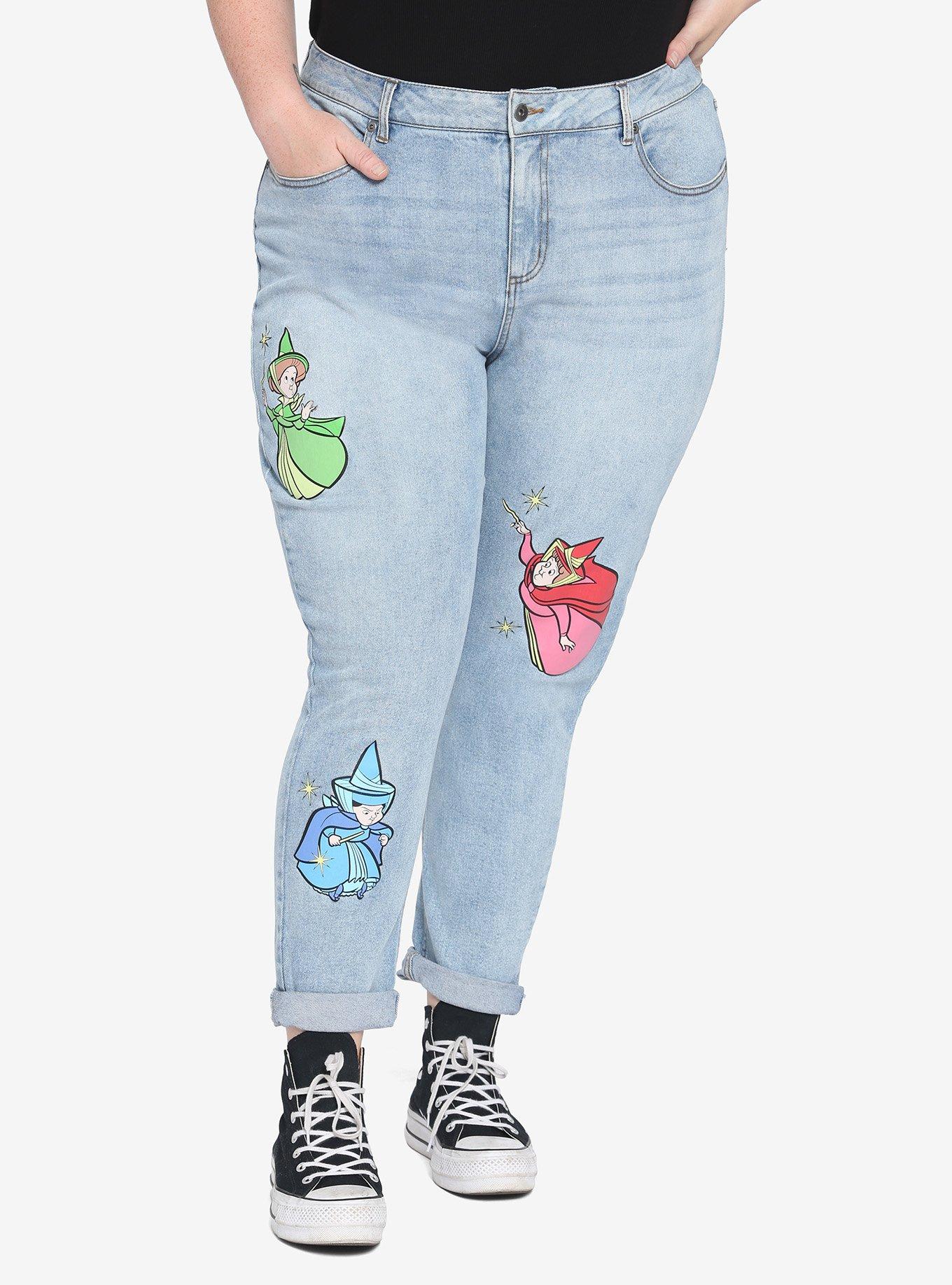 Disney Sleeping Beauty Fairies Mom Jeans, MULTI, hi-res