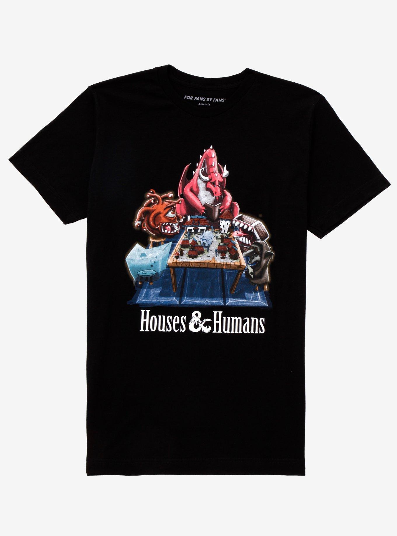 Dungeons & Dragons Houses & Humans T-Shirt, BLACK, hi-res
