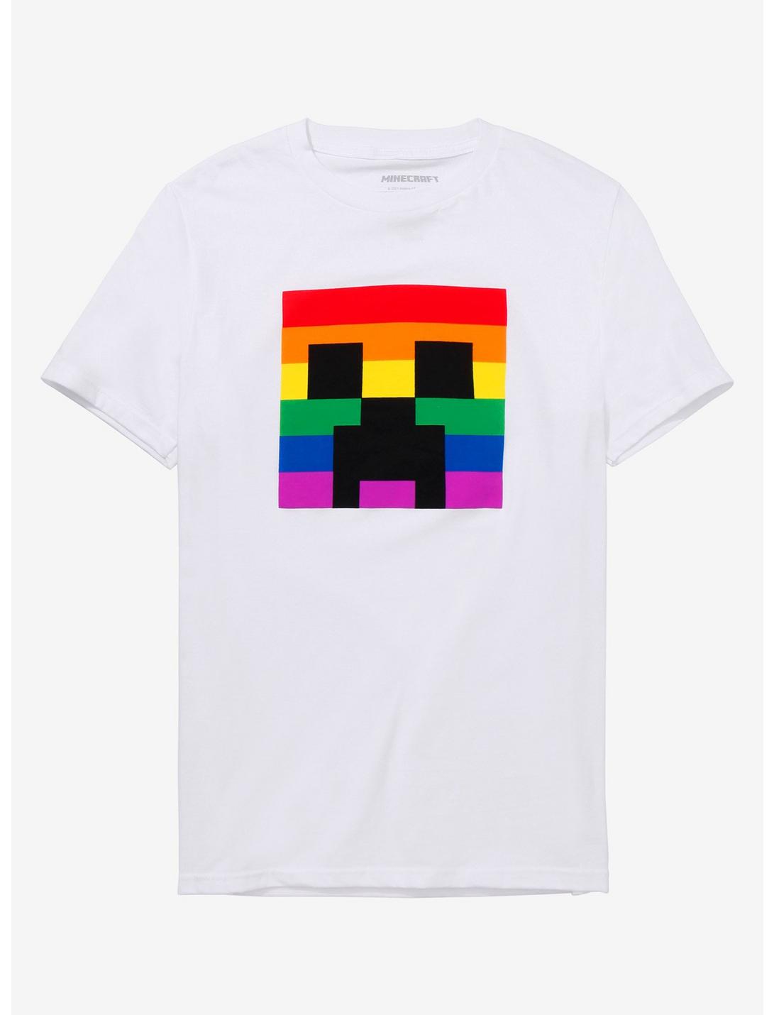 Minecraft Creeper Rainbow Pride T-Shirt, 2TONE, hi-res