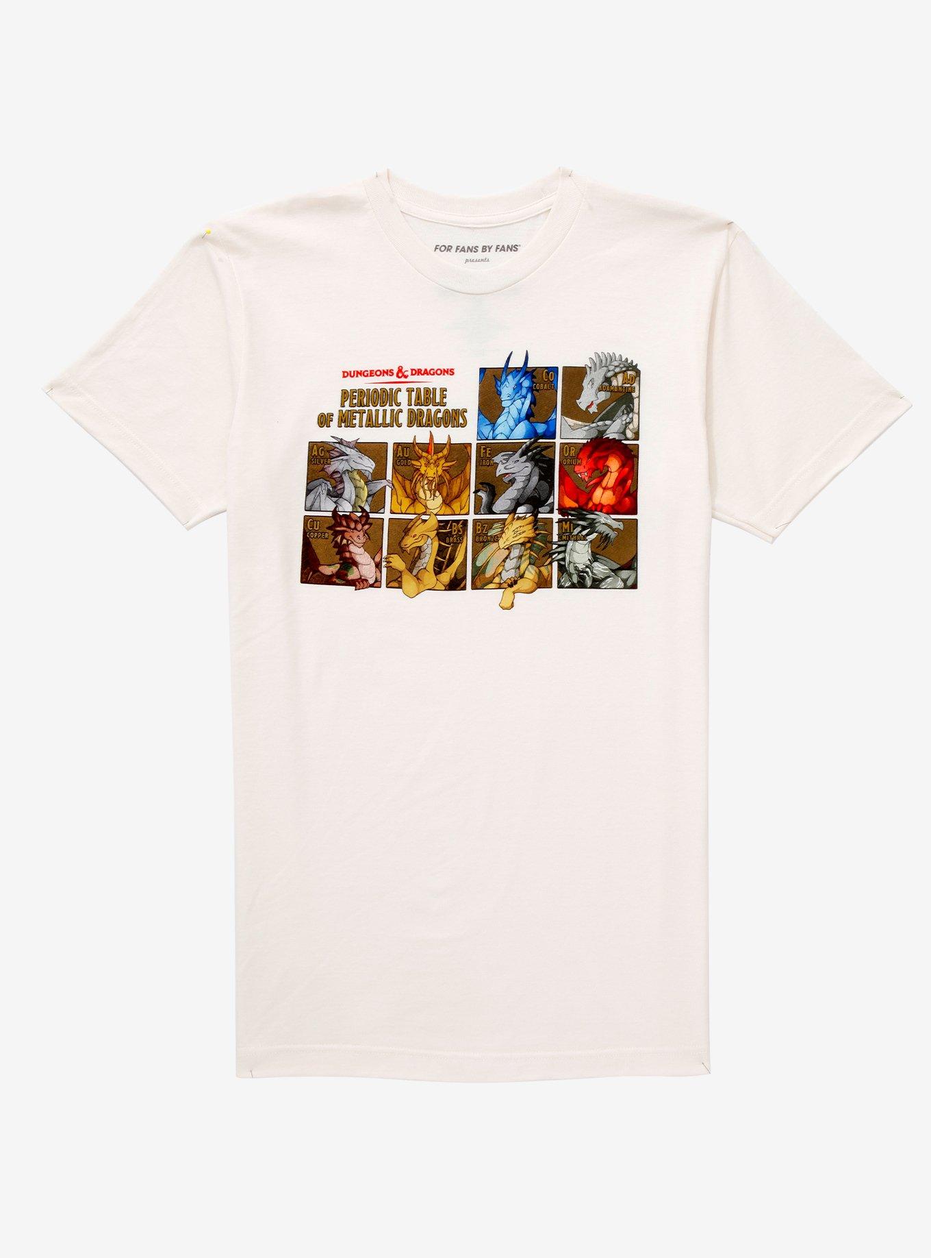 Dungeons & Dragons Periodic Table Of Metallic Dragons T-Shirt, , hi-res