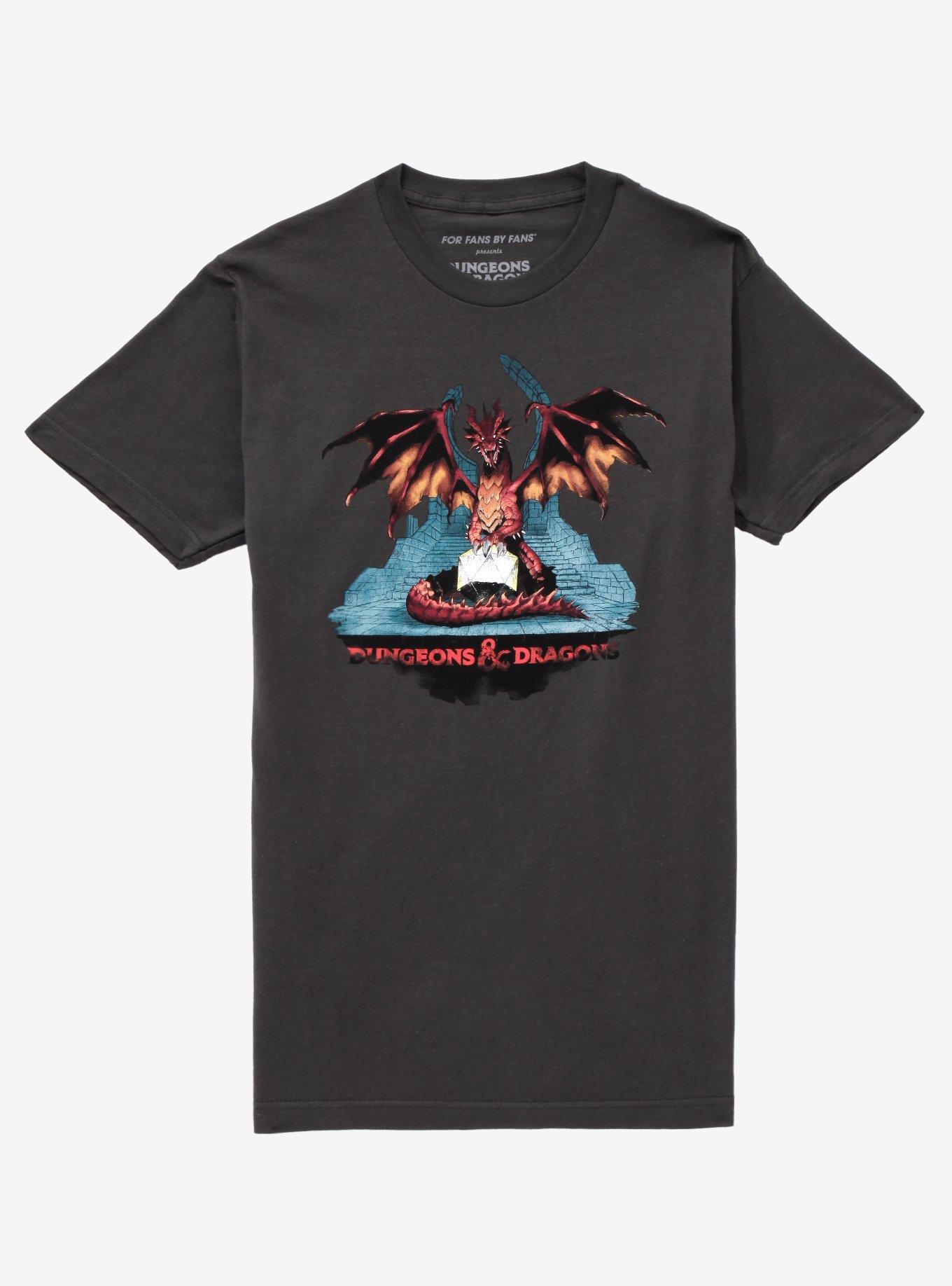 Dungeons & Dragons D20 Dragon Gem T-Shirt, CHARCOAL, hi-res