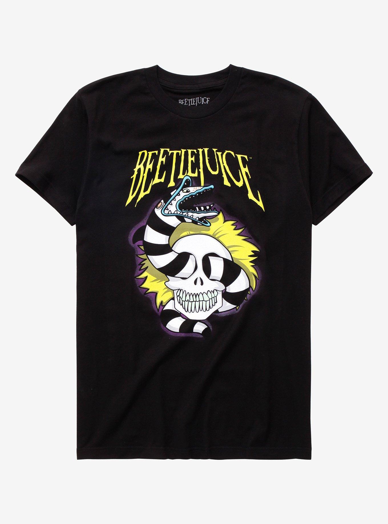 Beetlejuice Skull T-Shirt, BLACK, hi-res