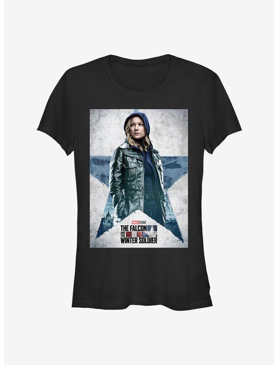 Marvel The Falcon And The Winter Soldier Carter Poster Girls T-Shirt, BLACK, hi-res