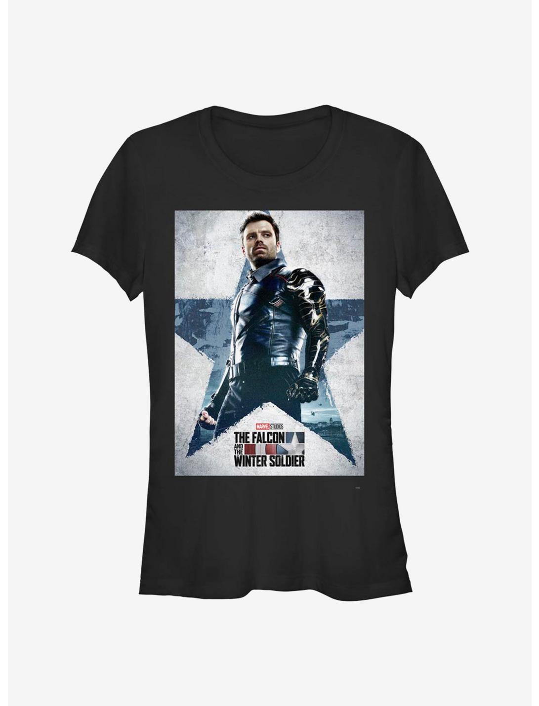 Marvel The Falcon And The Winter Soldier Poster Girls T-Shirt, BLACK, hi-res