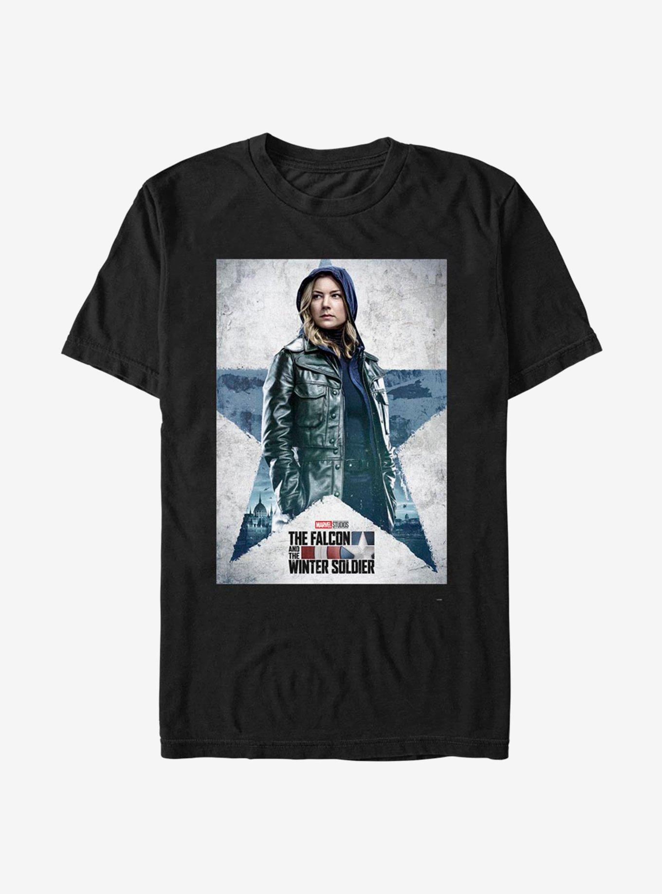 Marvel The Falcon And The Winter Soldier Carter Poster T-Shirt, BLACK, hi-res