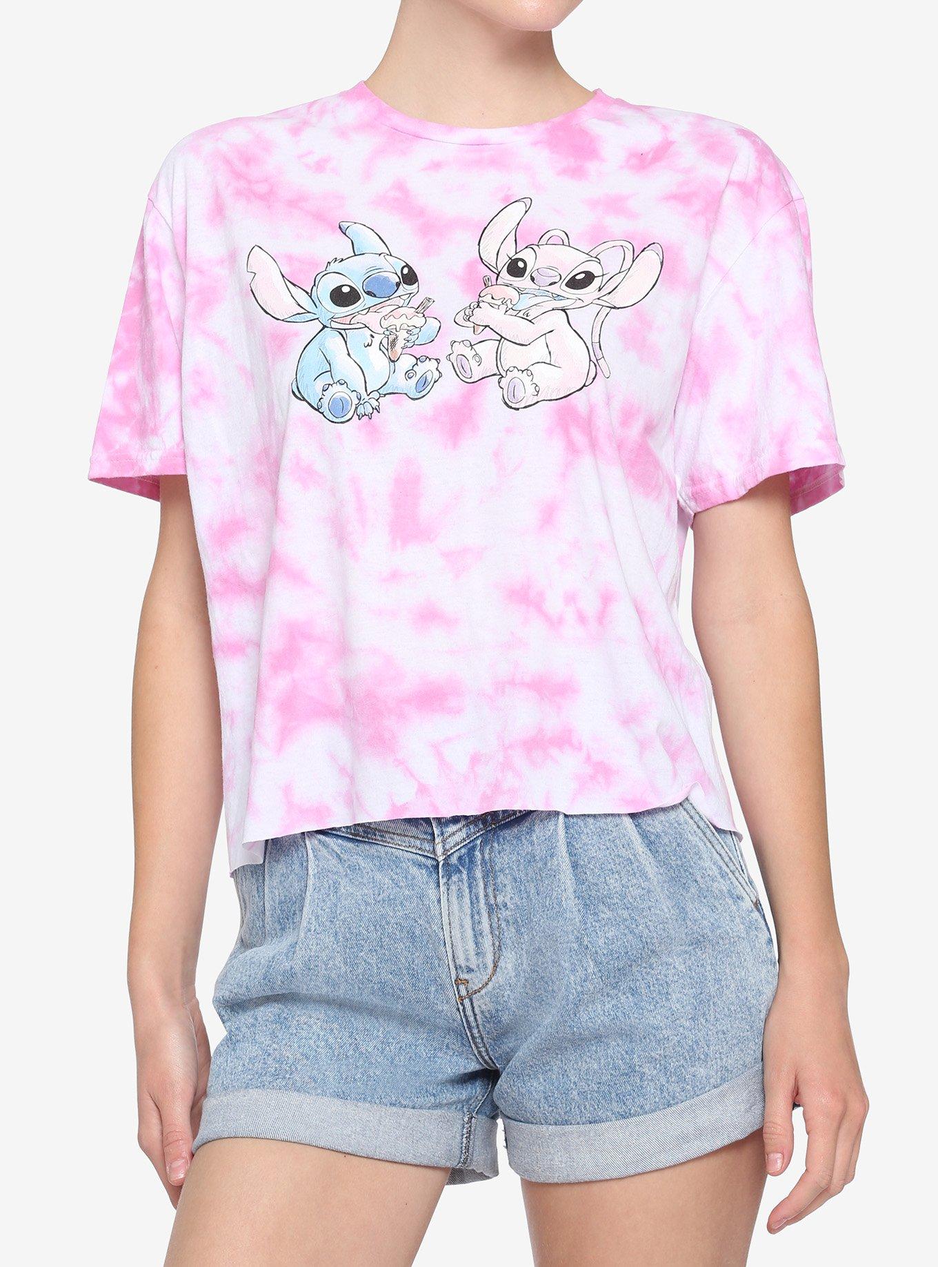Disney Lilo & Stitch Duo Tie-Dye Girls Crop T-Shirt | Hot Topic