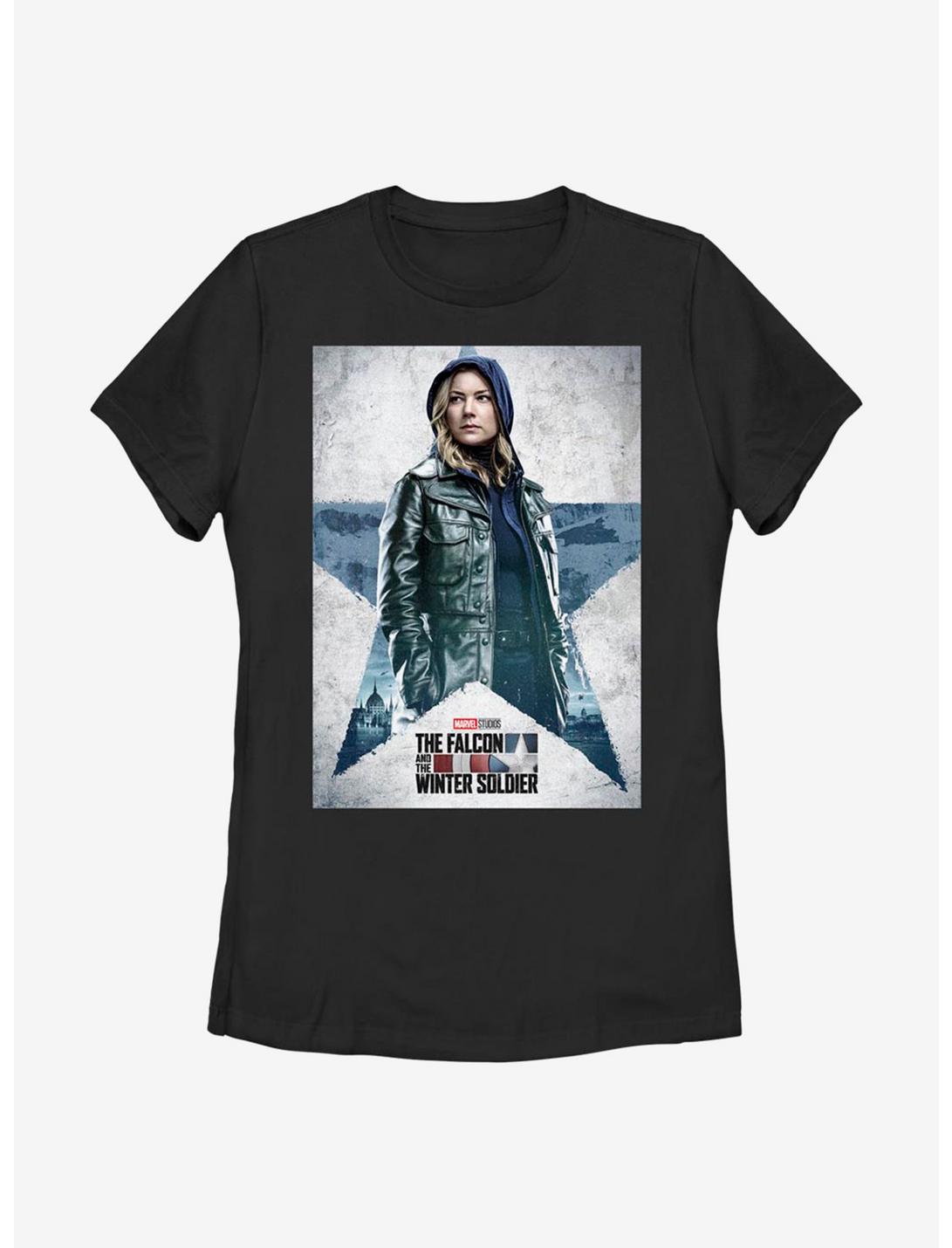 Marvel The Falcon And The Winter Soldier Carter Poster Womens T-Shirt, BLACK, hi-res