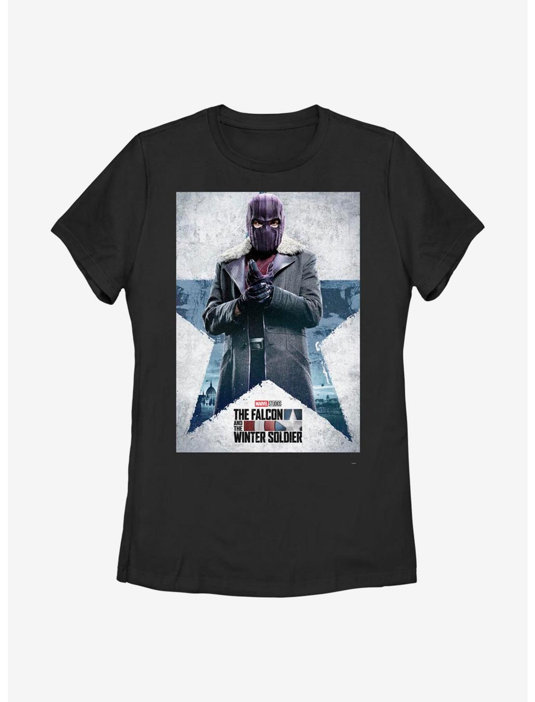 Marvel The Falcon And The Winter Soldier Zemo Poster Womens T-Shirt, BLACK, hi-res
