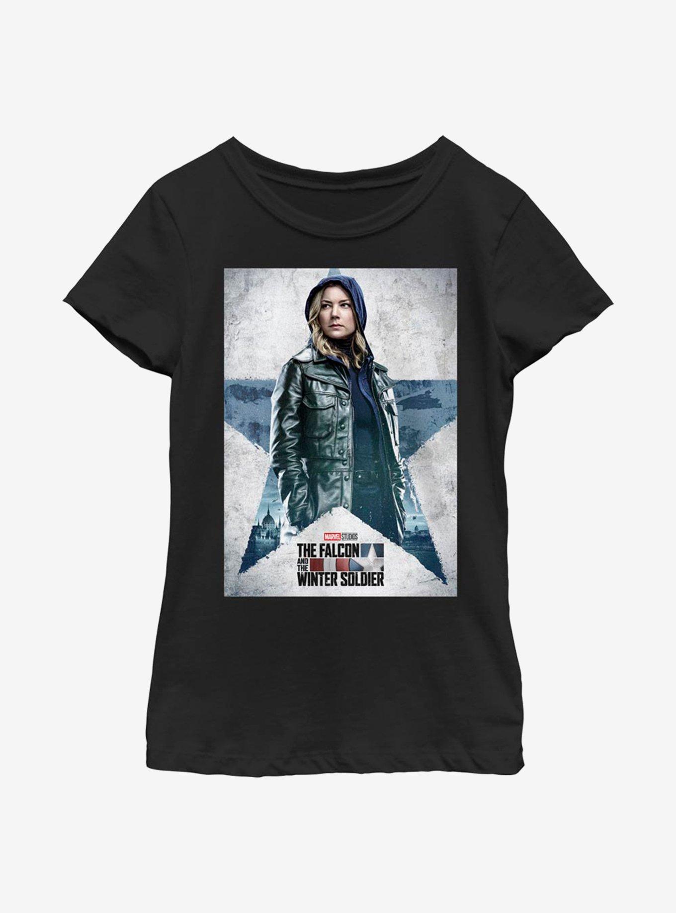 Marvel The Falcon And The Winter Soldier Carter Poster Youth Girls T-Shirt, , hi-res