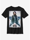 Marvel The Falcon And The Winter Soldier Carter Poster Youth T-Shirt, BLACK, hi-res