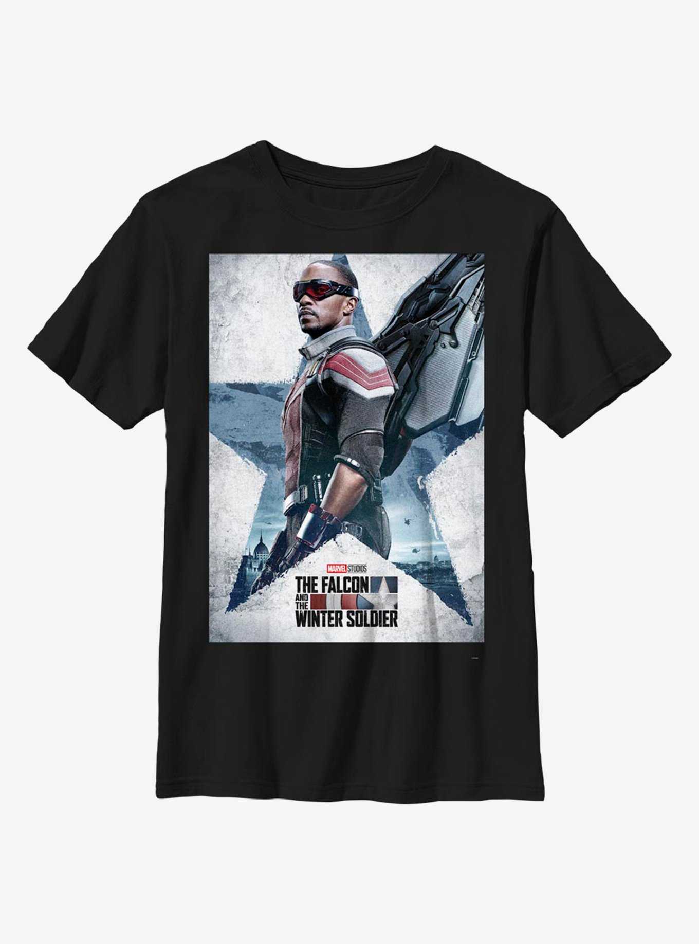 Marvel The Falcon And The Winter Soldier Falcon Poster Youth T-Shirt, , hi-res