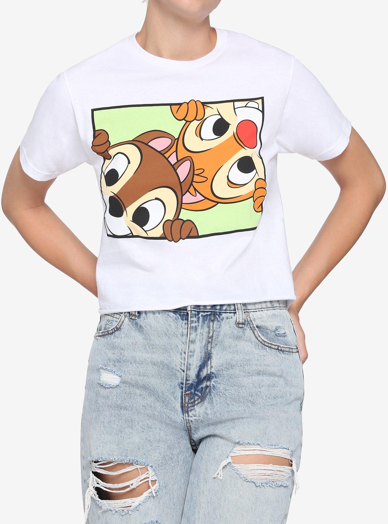 Chip 'N' Dale Square Girls Crop T-Shirt, MULTI, hi-res