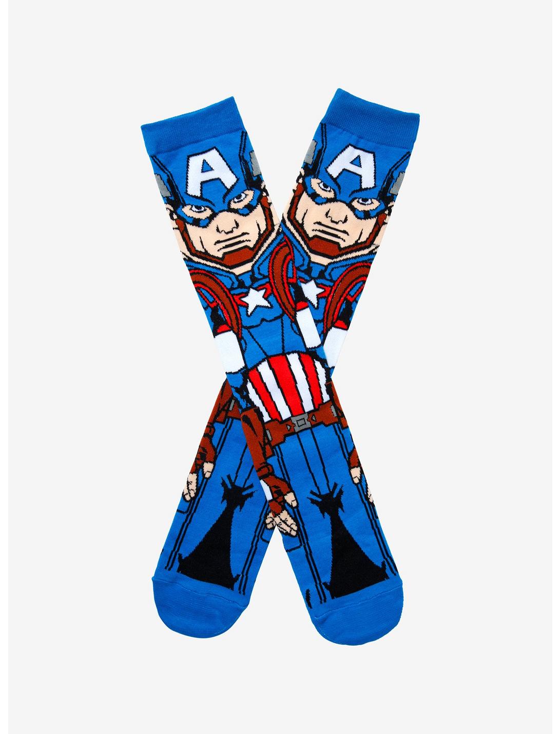 Marvel Captain America Crew Socks, , hi-res