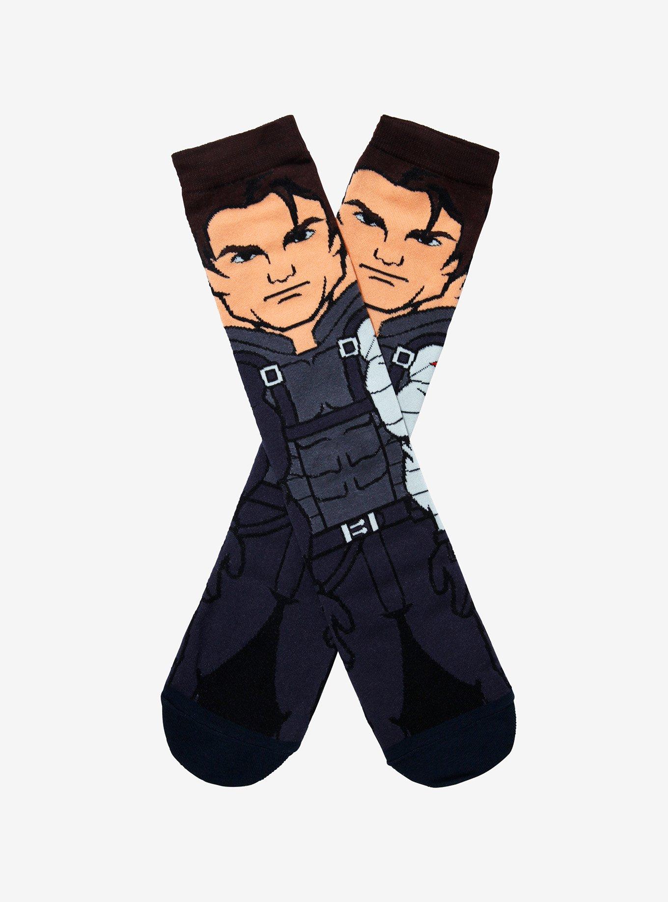 Marvel Winter Soldier Character Crew Socks, , hi-res