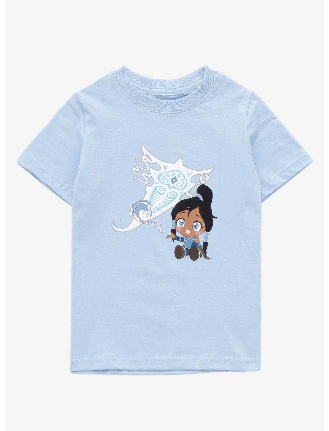 The Legend of Korra Chibi Korra and Raava Toddler T-Shirt - BoxLunch Exclusive, LIGHT BLUE, hi-res