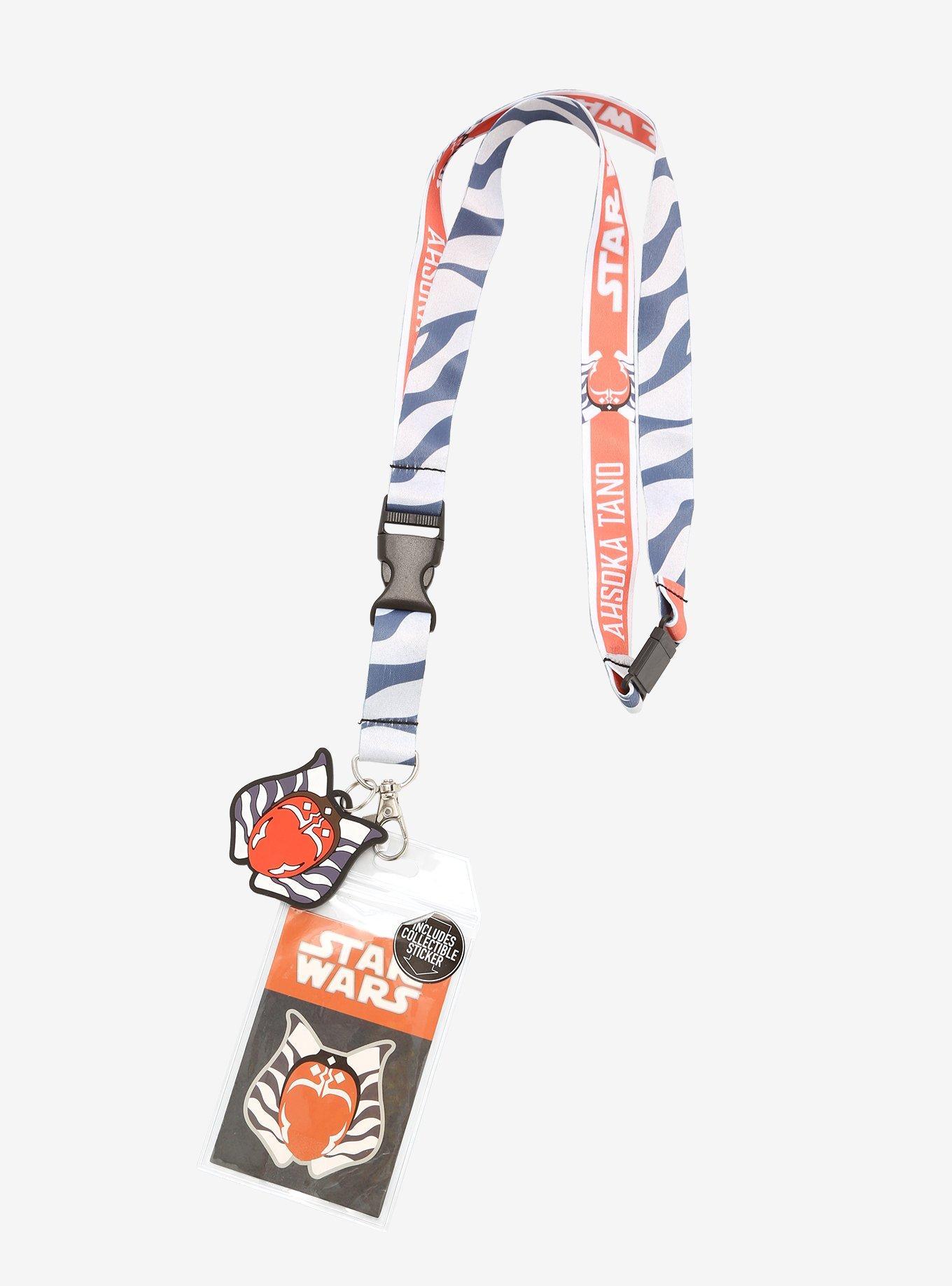 Star Wars Ahsoka Tano 22-inch Lanyard With Rubber Charm And Clear