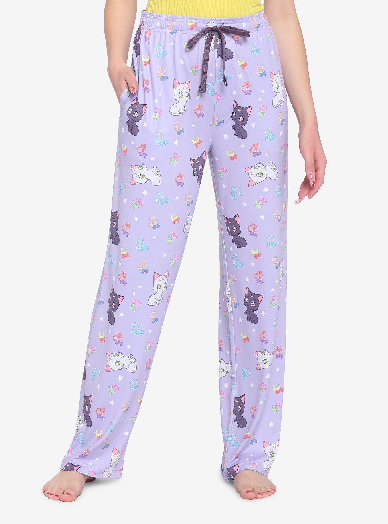 BT21 MININI MY ROOMMATE PURPLE WOVEN PAJAMA PANTS - A-KPOP