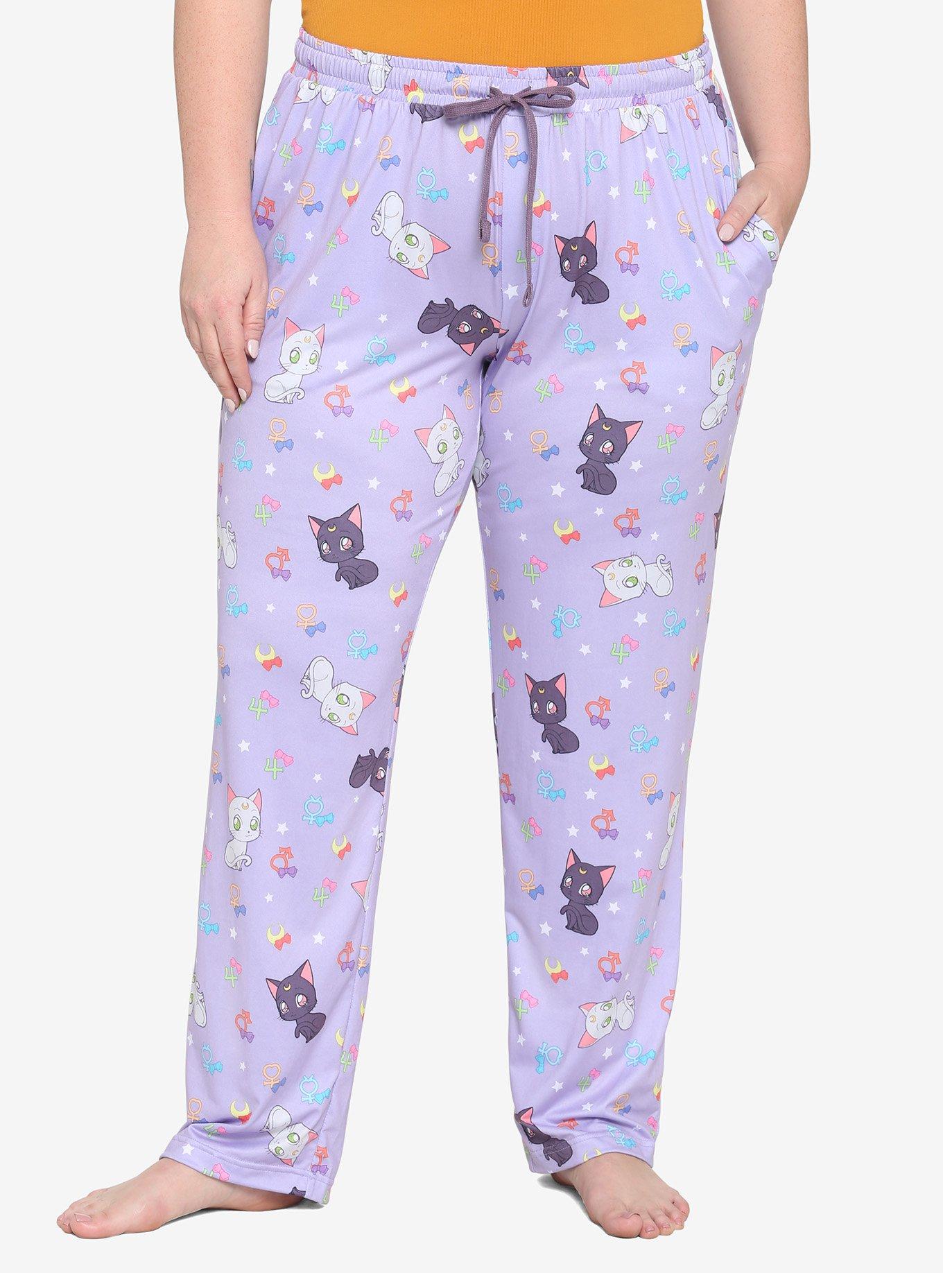 Sailor Moon Luna & Artemis Pajama Pants Plus Size, MULTI, hi-res