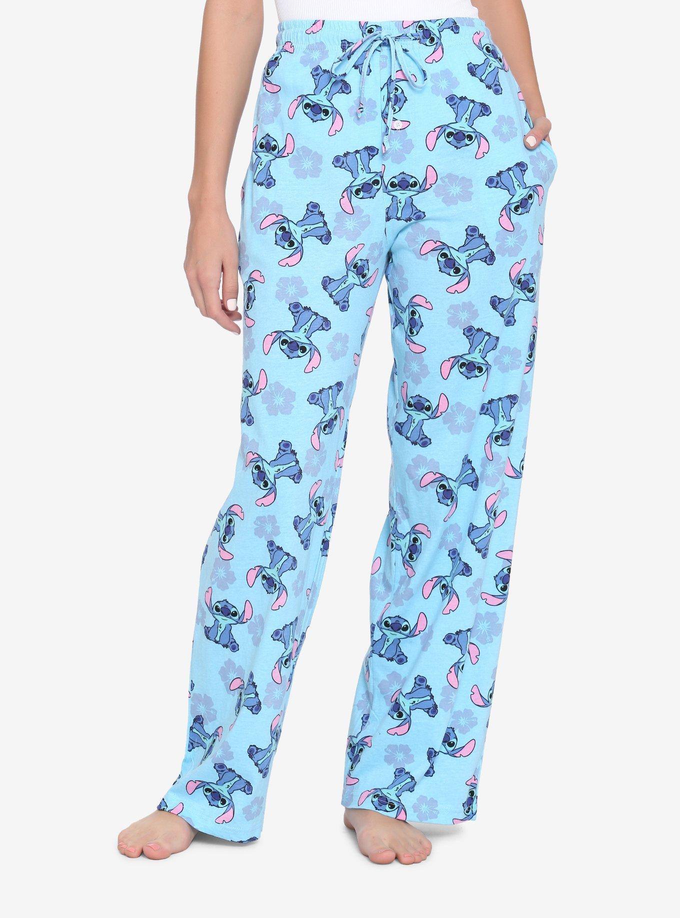 Disney Stitch Womens Cotton Pajama Pants, Sleepwear Bottoms, Stitch, Size:  3X