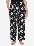 The Nightmare Before Christmas Black & White Jack Faces Pajama Pants Plus Size, MULTI, hi-res