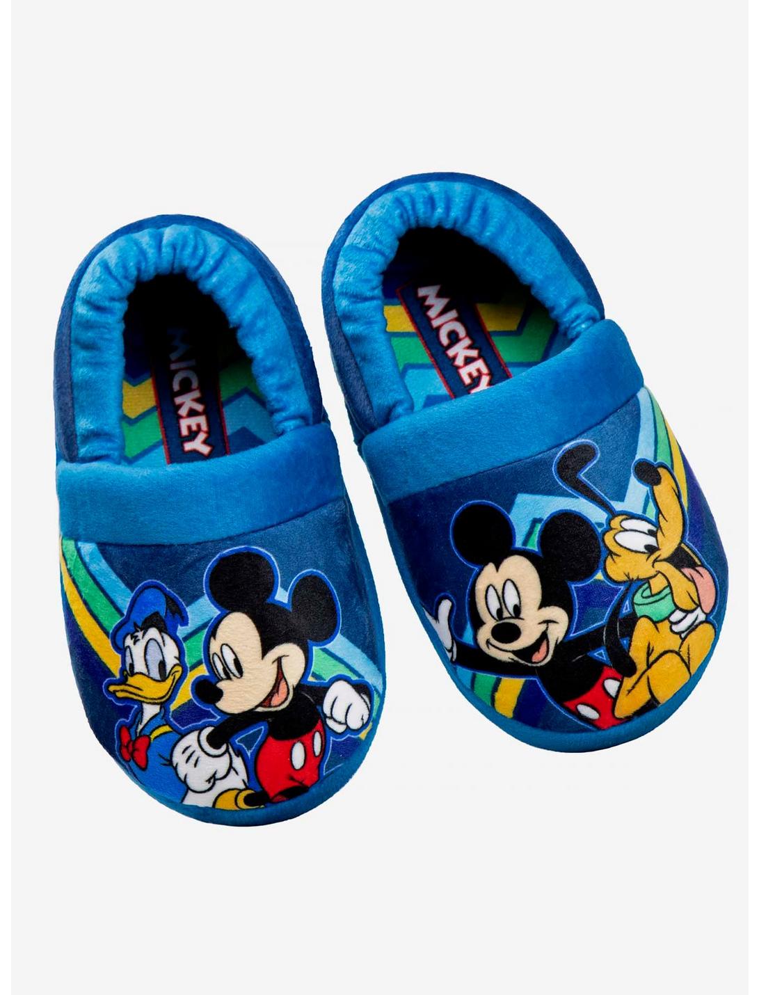 Disney Mickey Mouse Toddler Slippers Blue, BLUE, hi-res