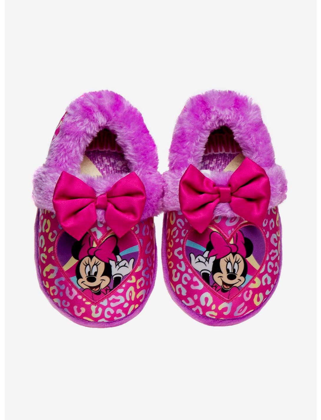 Disney Minnie Mouse Toddler Slippers Purple, PURPLE, hi-res