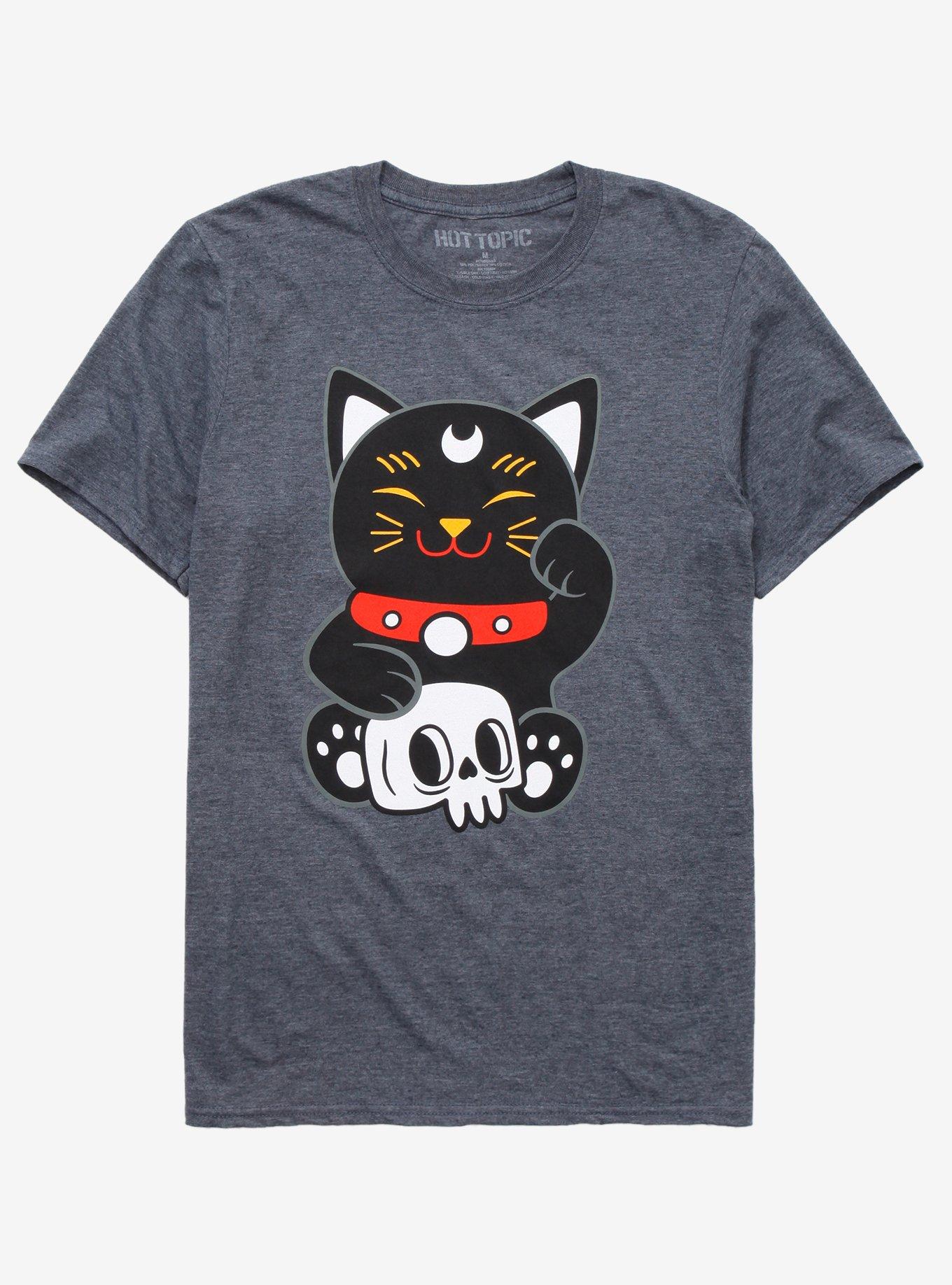 Lucky Cat Skull T-Shirt, MULTI, hi-res
