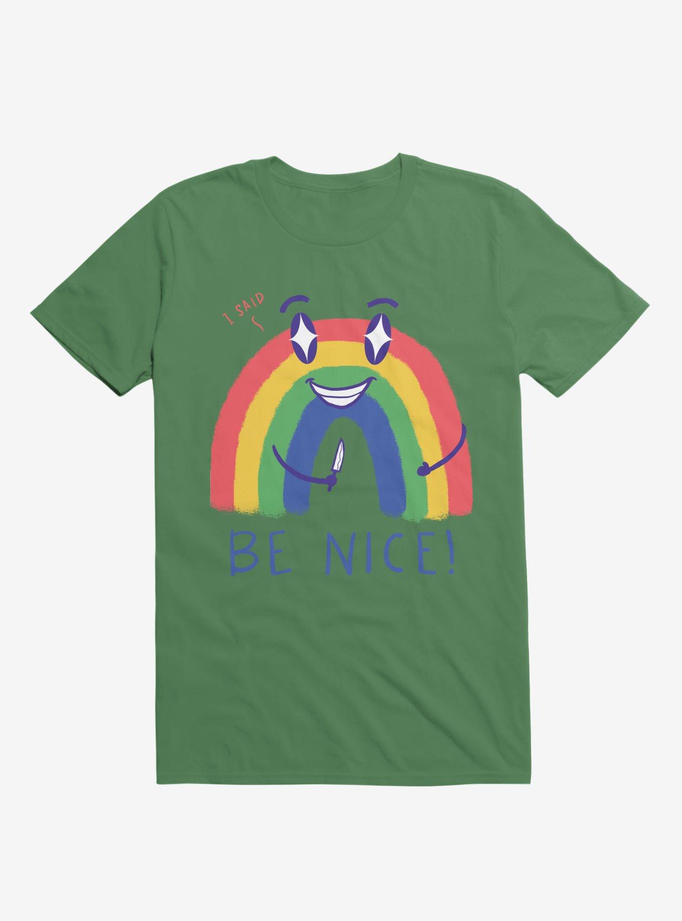 Rainbow Knife Be Nice 2.0 Kelly Green T-Shirt, KELLY GREEN, hi-res