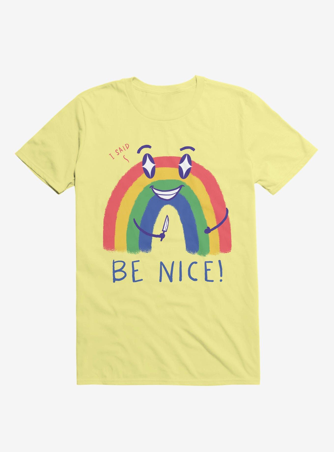 Rainbow Knife Be Nice 2.0 Corn Silk Yellow T-Shirt, , hi-res
