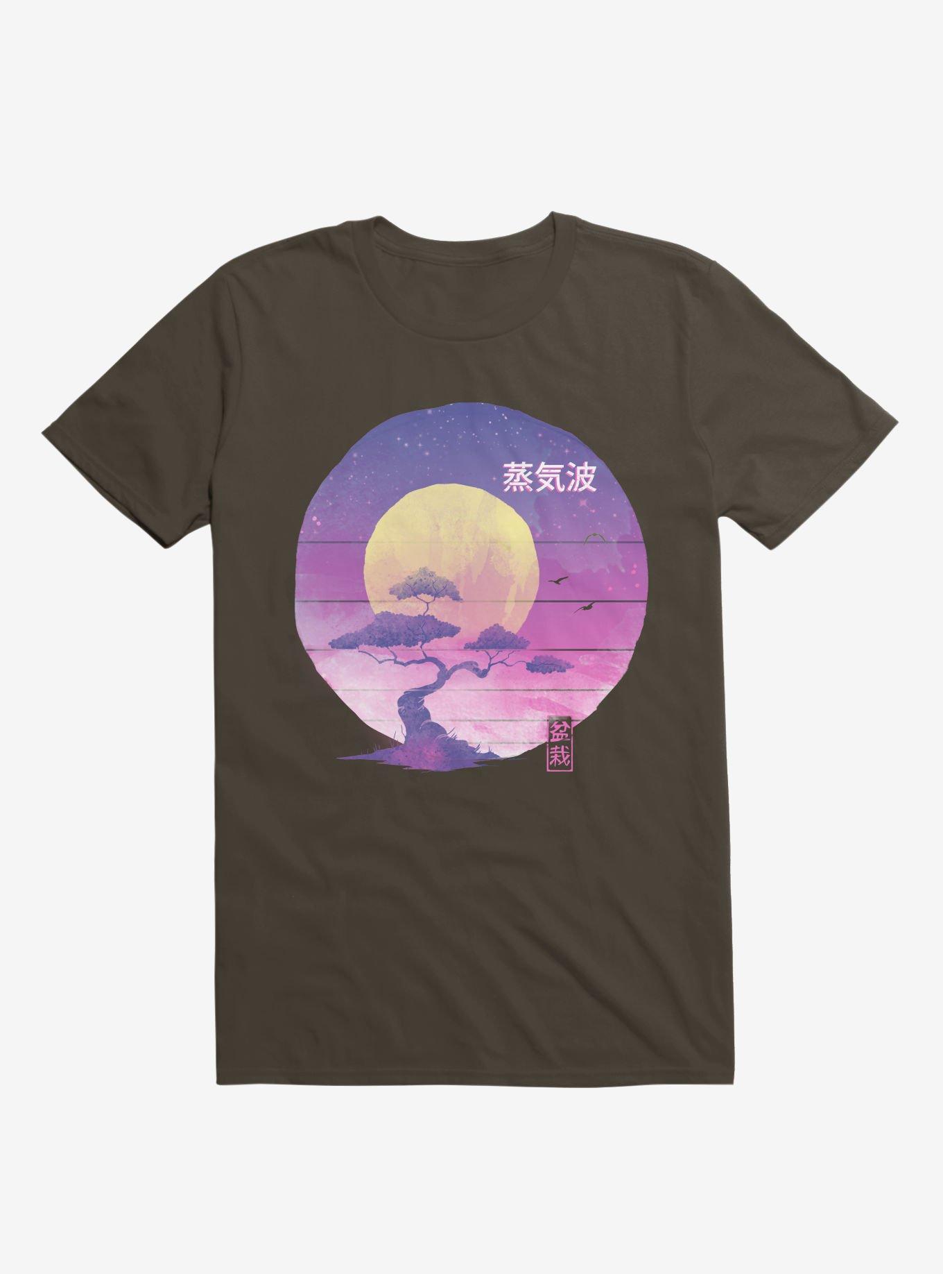Neon Bonsai Wave Brown T-Shirt, , hi-res