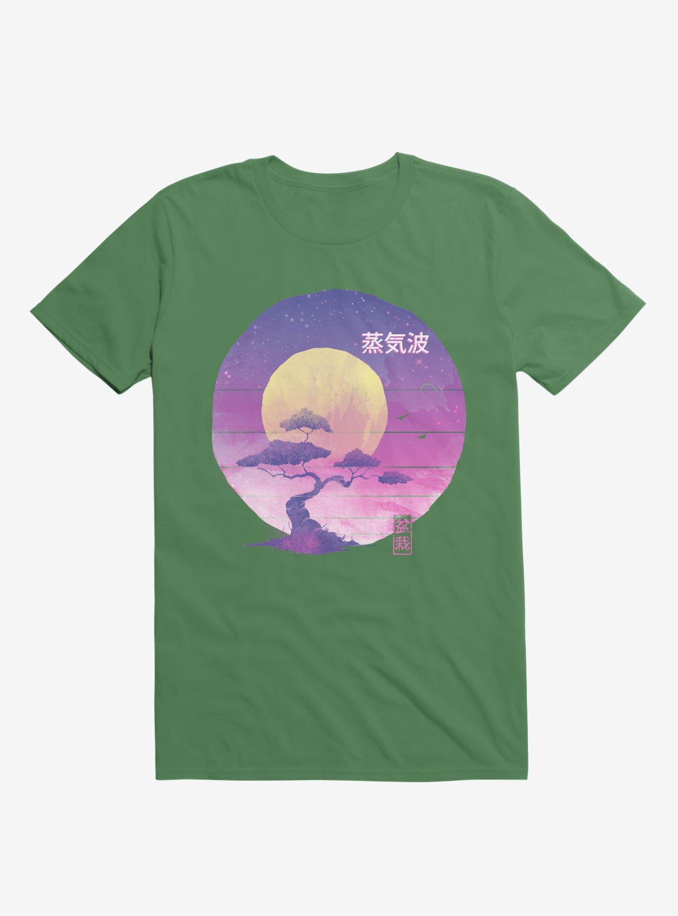Neon Bonsai Wave Kelly Green T-Shirt, KELLY GREEN, hi-res